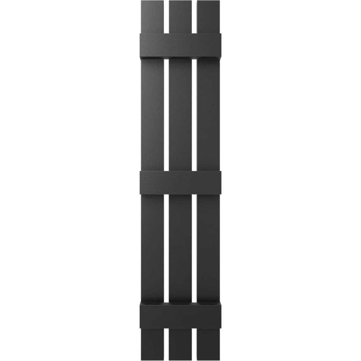 Ekena Millwork LS3C12X08800BL 12-in W x 88-in H Black Board and batten Spaced Exterior Shutters ( 2 -Pack )