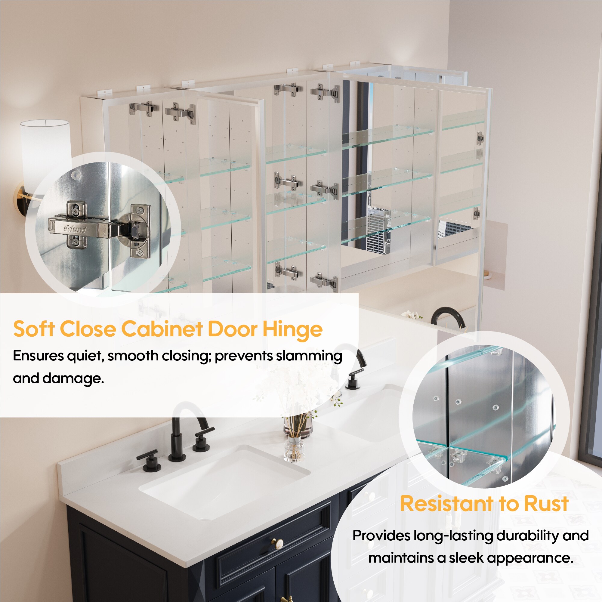Forclover MRW-JG4430R Bathroom-Medicine-Cabinets - View #7