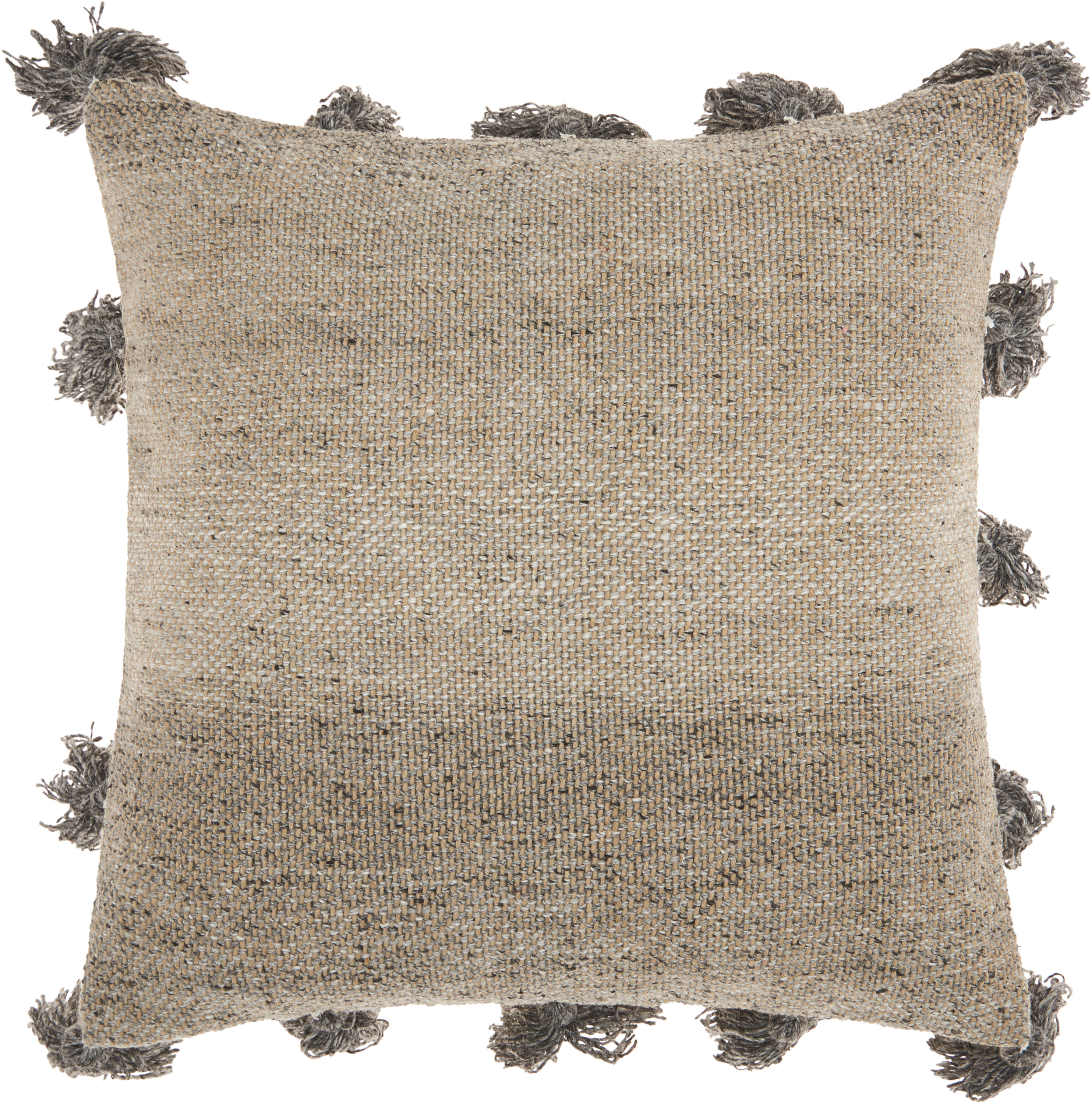 Mina Victory 798019054793 Life Styles 18-in x 18-in Dark Grey Square Indoor Decorative Pillow