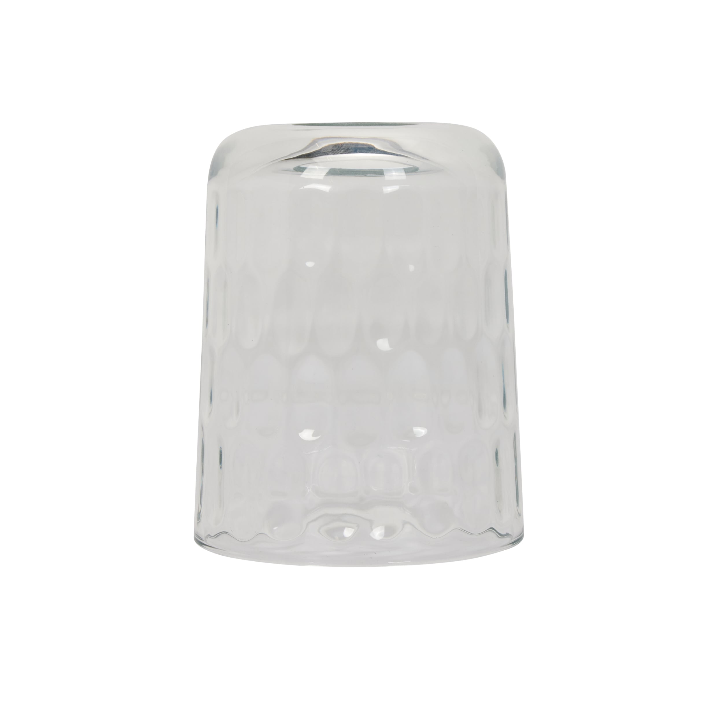 Portfolio 5.5-in H 4.25-in W Clear Water Textured Glass Cylinder Vanity Light Shade