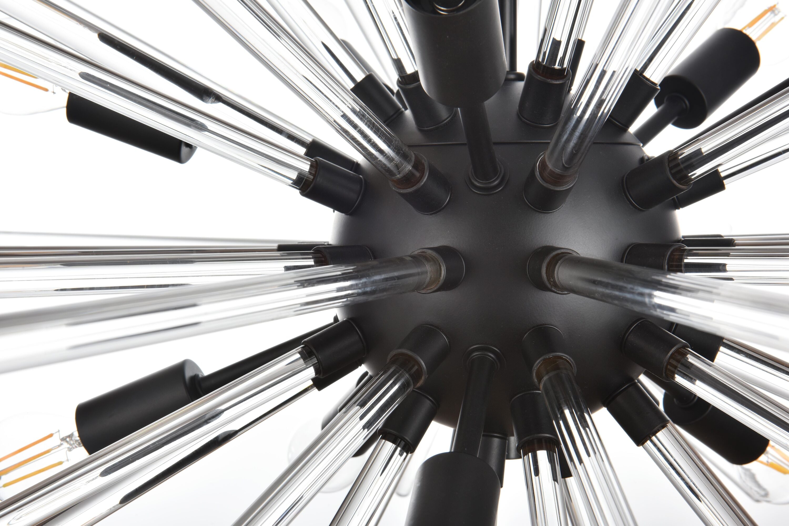 Sienna 42-Inch Black Crystal Rod Pendant Light