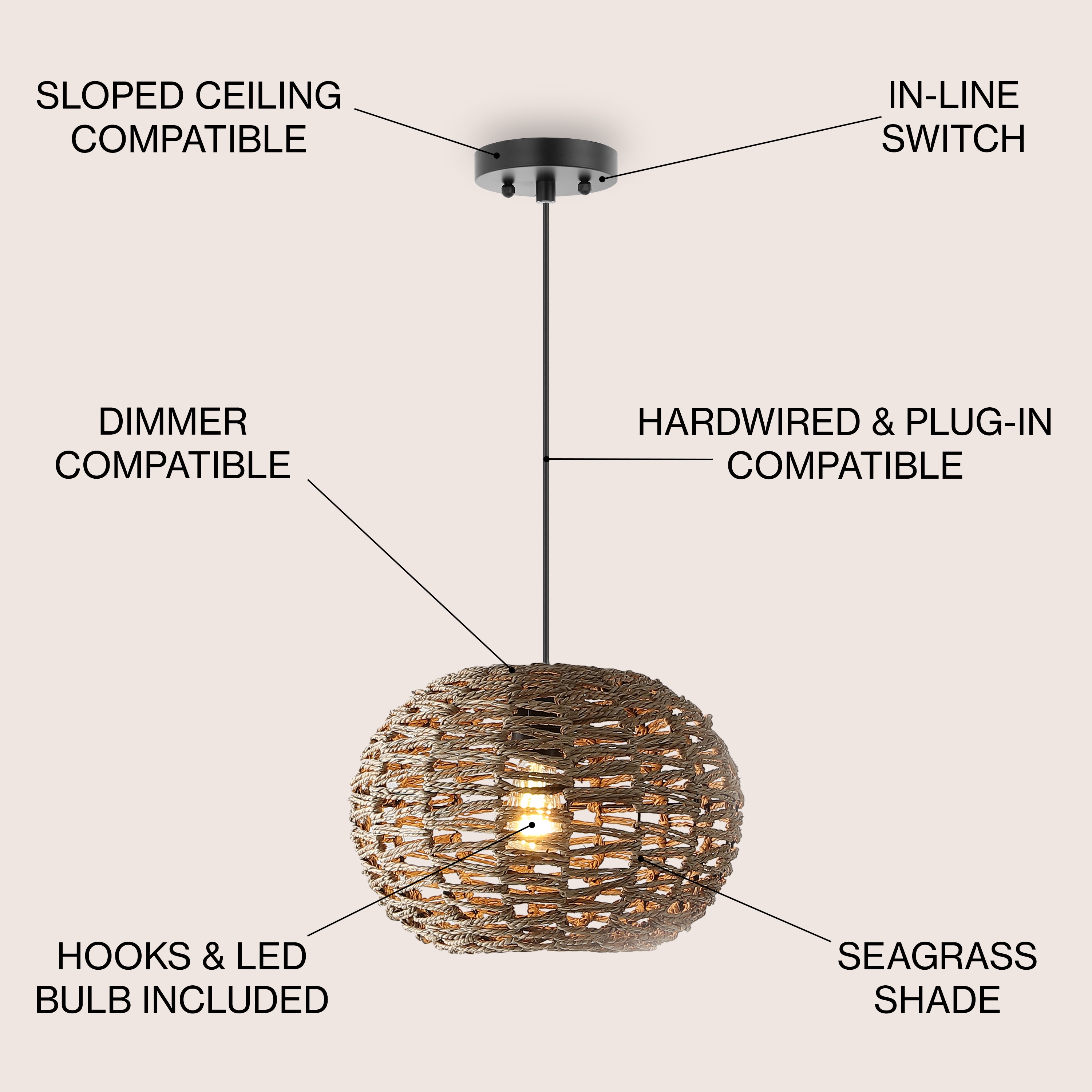 JONATHAN  Y JYL1405A Pendant-Lights - View #3