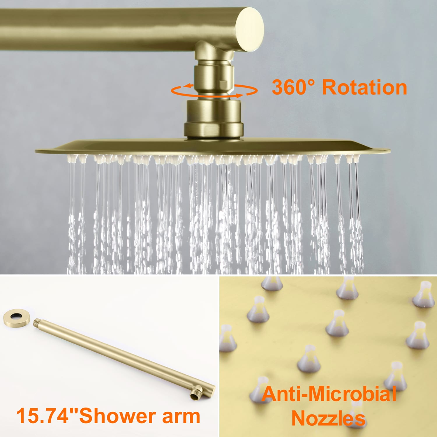 Cobbe RSF0108G Showerhead-Bar-Panels - View #6
