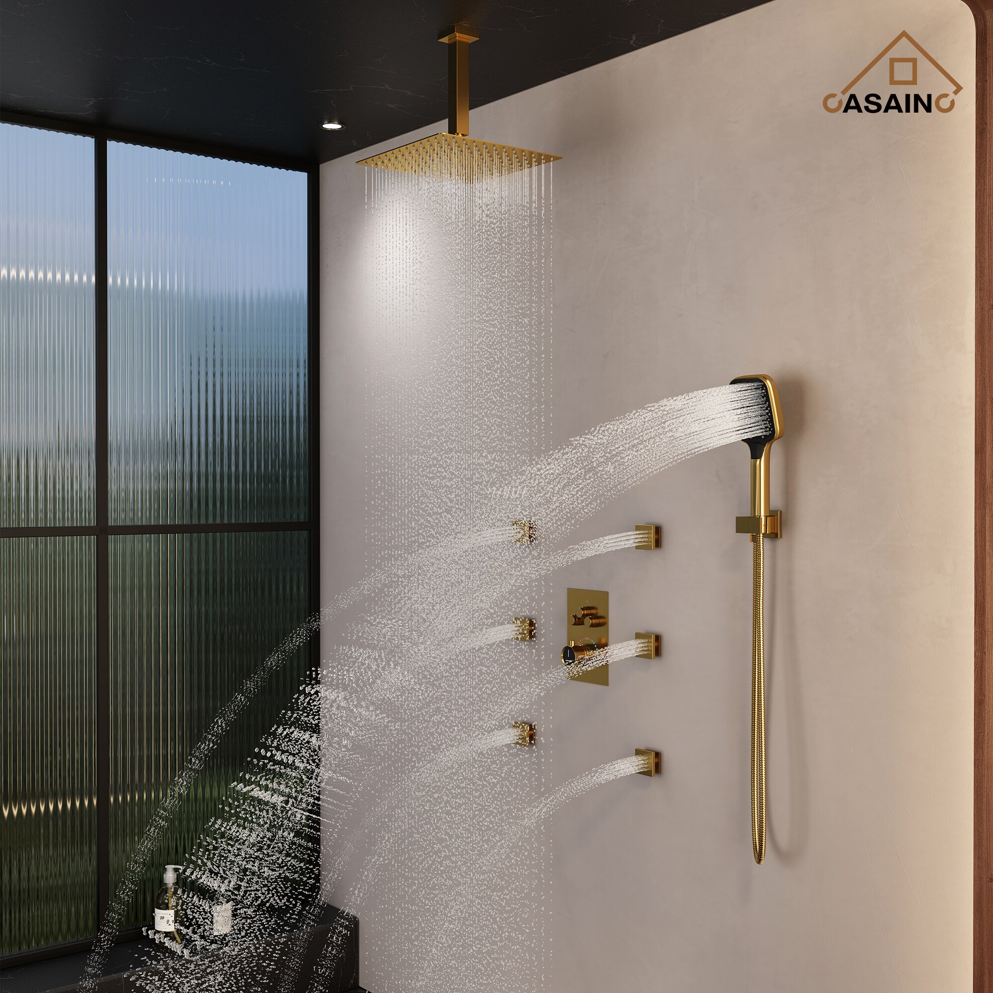 CASAINC TC06-TG Showerhead-Bar-Panels - View #3