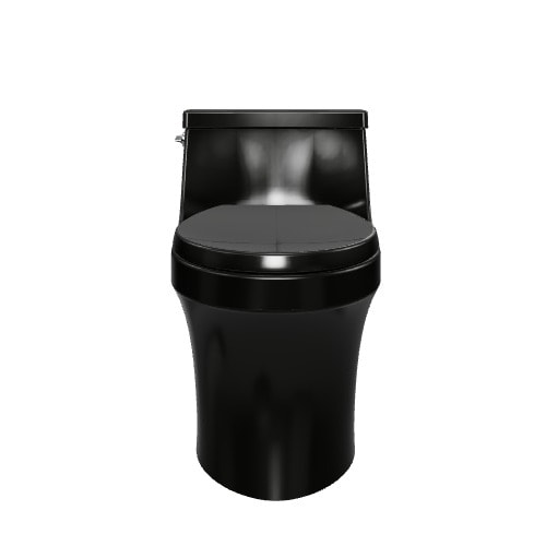 KOHLER San souci Black Round Standard Height 1-Piece Toilet