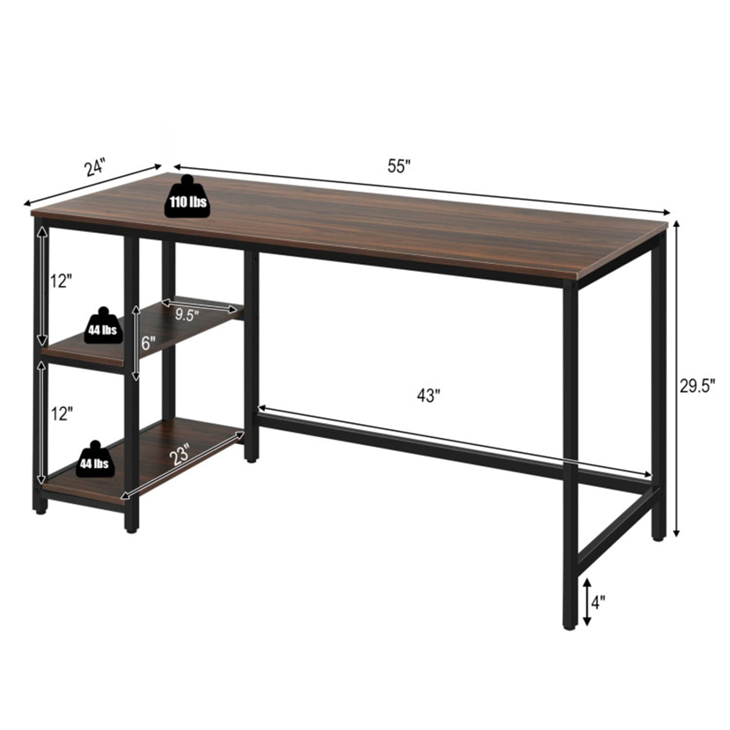 Mondawe MO-HW65973WT-L desks - View #9
