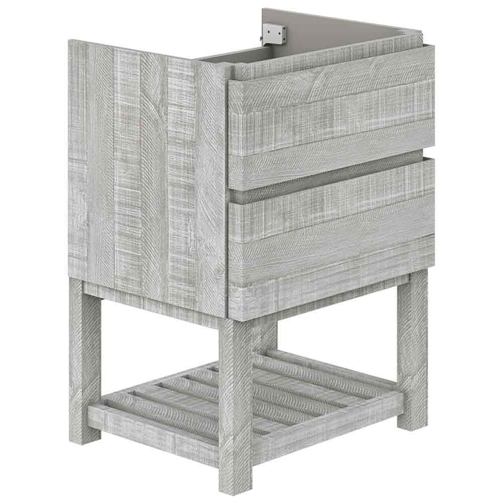 Sage Gray 46" Double Sink Freestanding Acacia Wood Bathroom Vanity