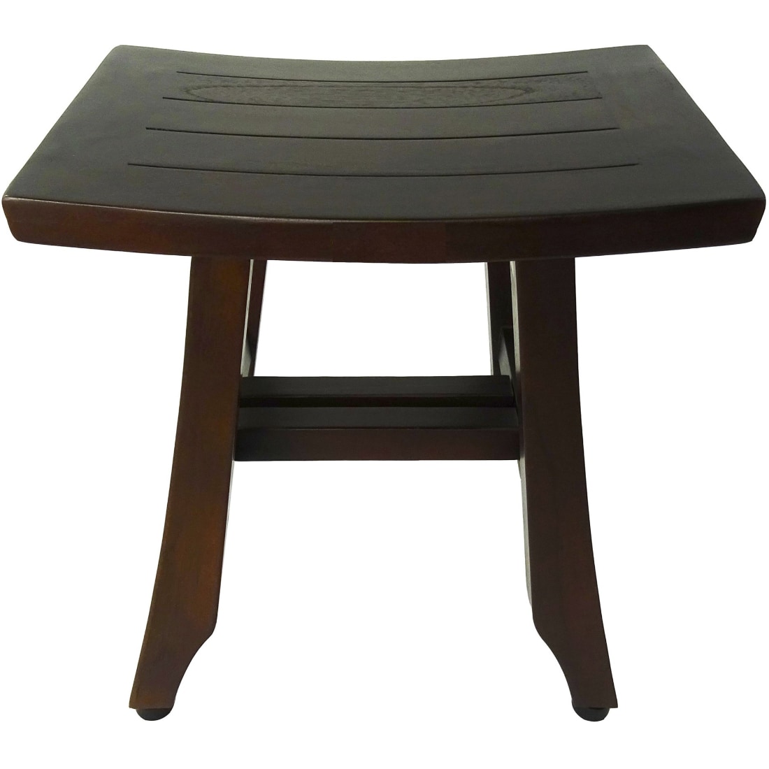 HomeRoots 4000376694 10-in x 14-in x 14-in Brown Shower Outdoor Bench