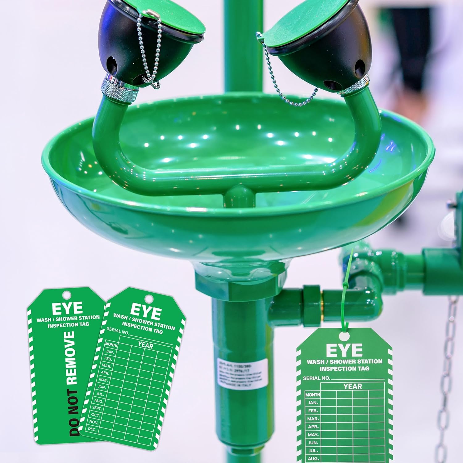 Etokfoks 90 sets eye wash station inspection tags with adjustable wire ...
