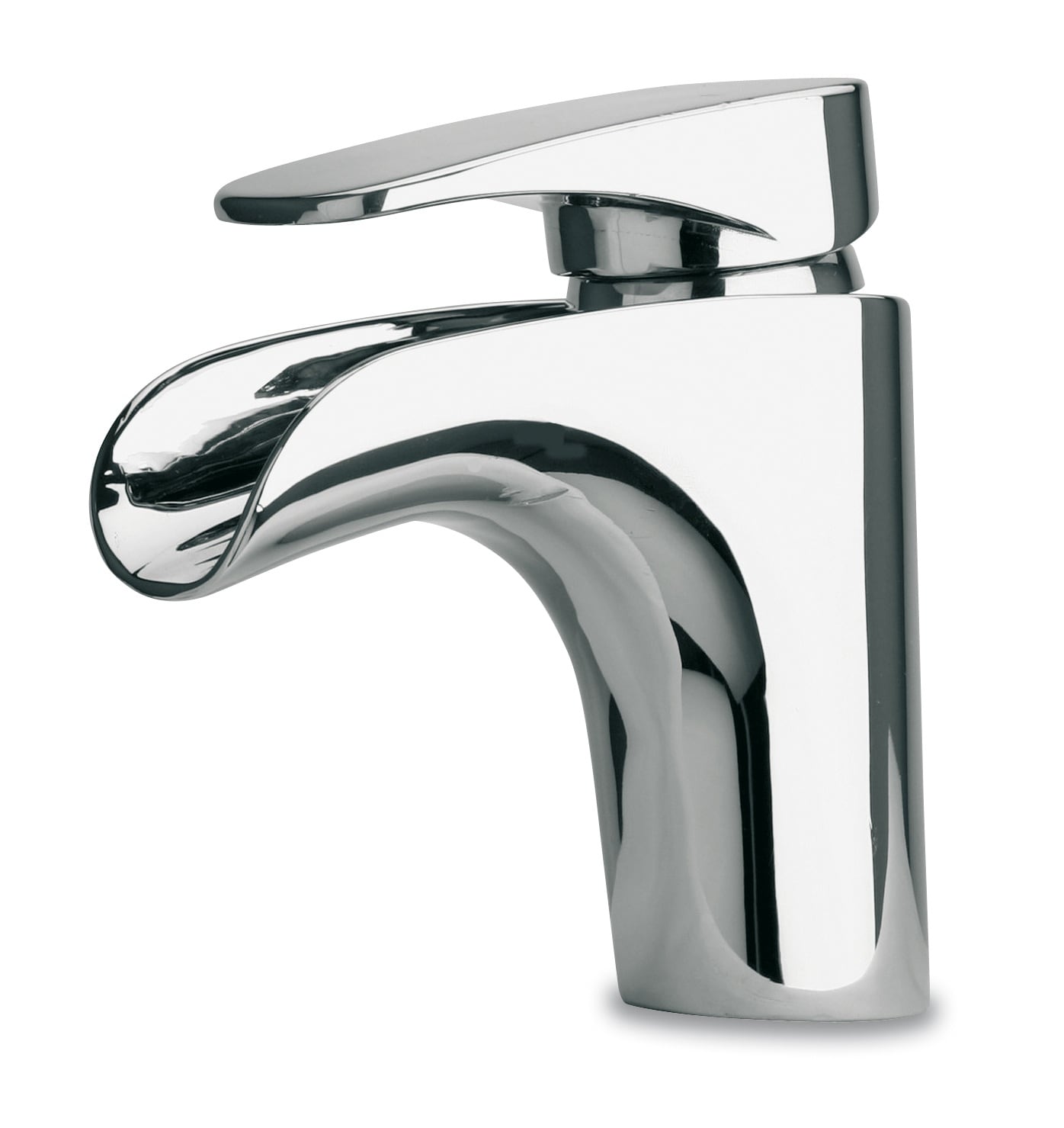 LaToscana 86CR211WF Novello Chrome Single hole 1-handle Waterfall Residential Handle Bathroom Sink Faucet with Drain with Deck Plate