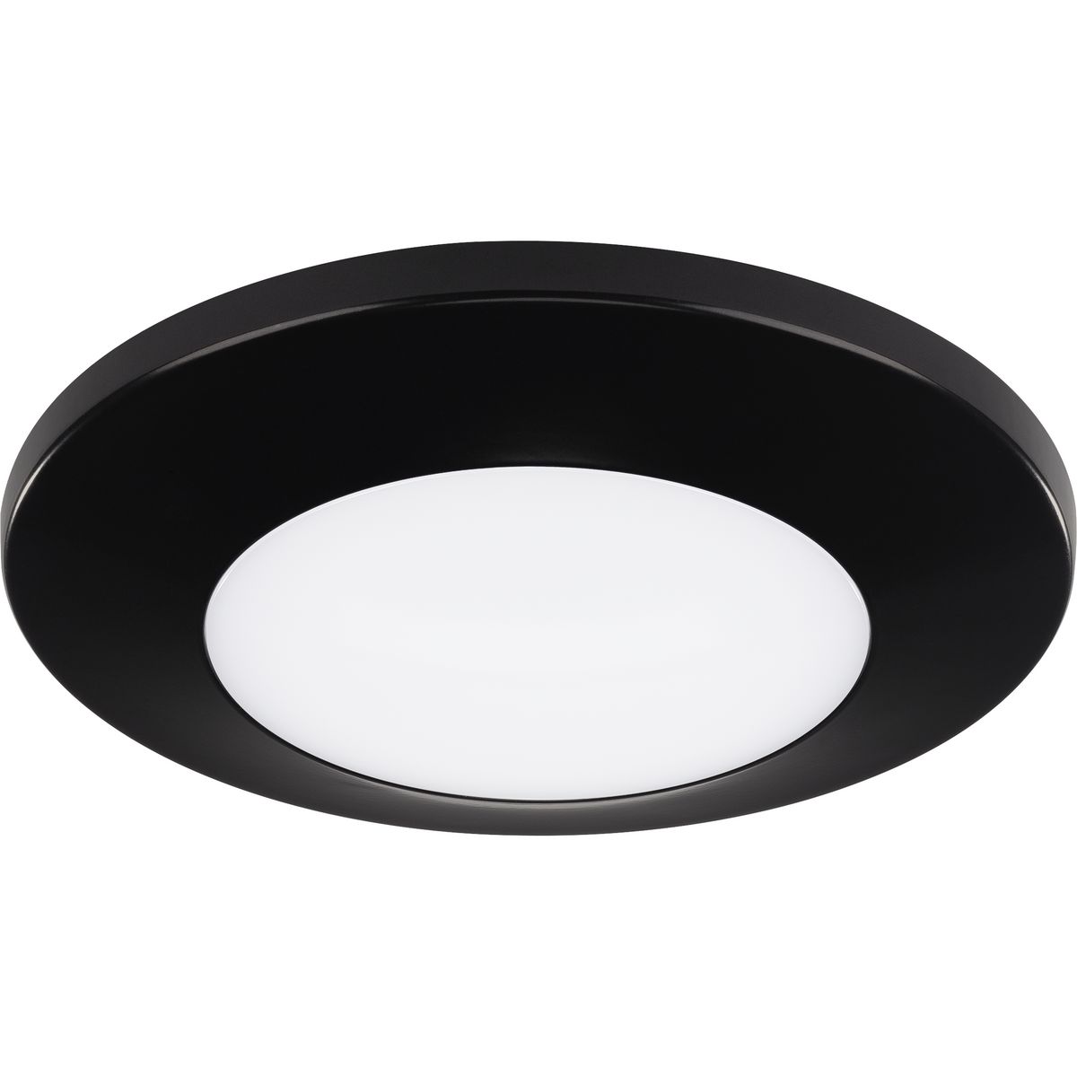 Progress Lighting P810014-020-30 Emblem 1 -Light 7.25-in Antique Bronze Indoor/Outdoor Integrated LED Flush Mount Light