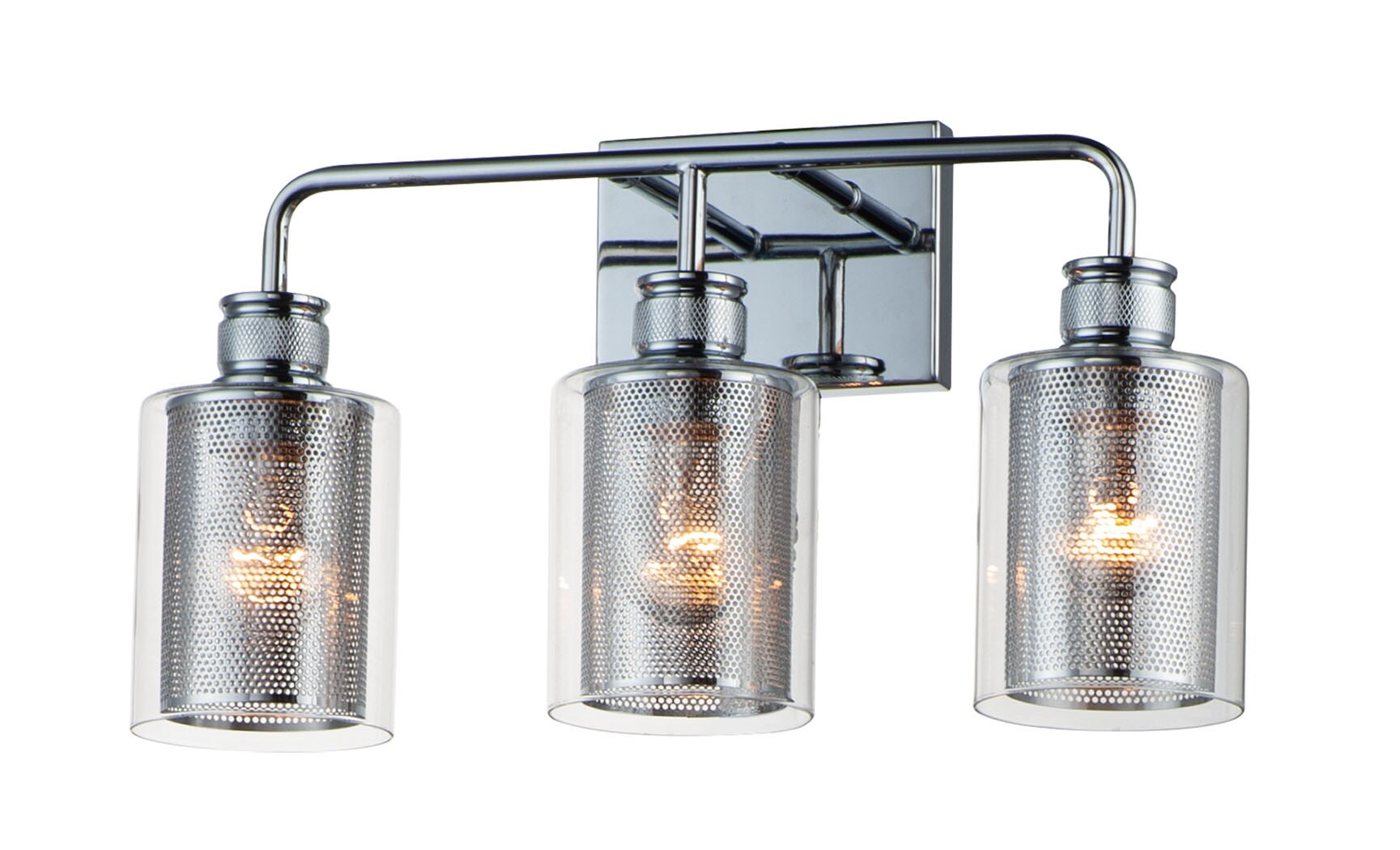 Maxim Lighting 11533CLPC Filigree 19-in 3-Light Polished Chrome Industrial Vanity Light