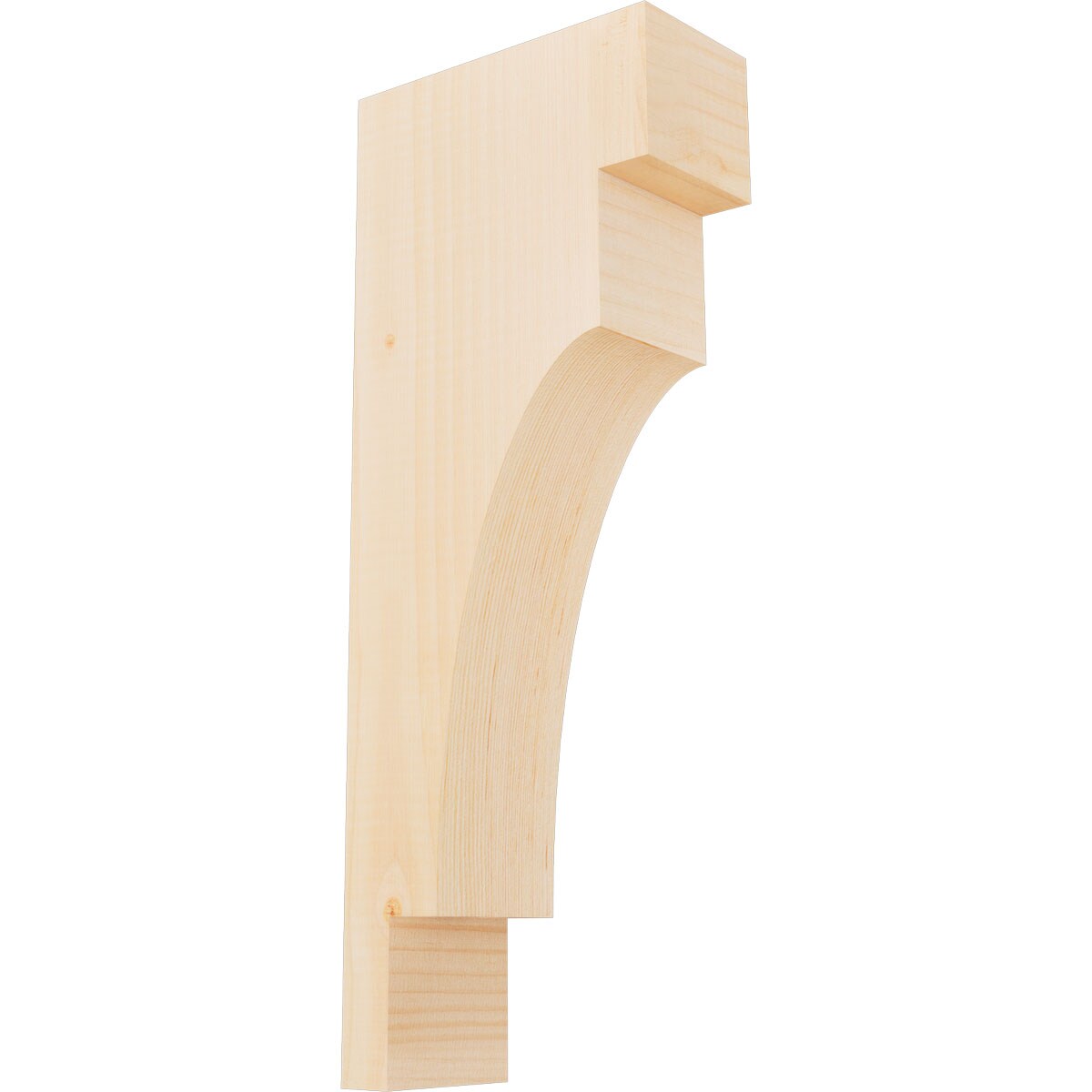 Ekena Millwork COR04X08X20MED00SDF 3.5-in x 8-in x 20-in Mediterranean Unfinished Douglas Fir Wood Paintable/Stainable Corbel