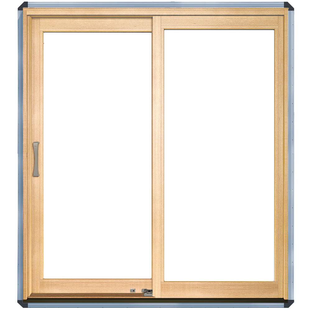 Lifestyle 72-in x 80-in Dual-pane White Wood Sliding Right-Hand Sliding Double Patio Door | - Pella 1000006097