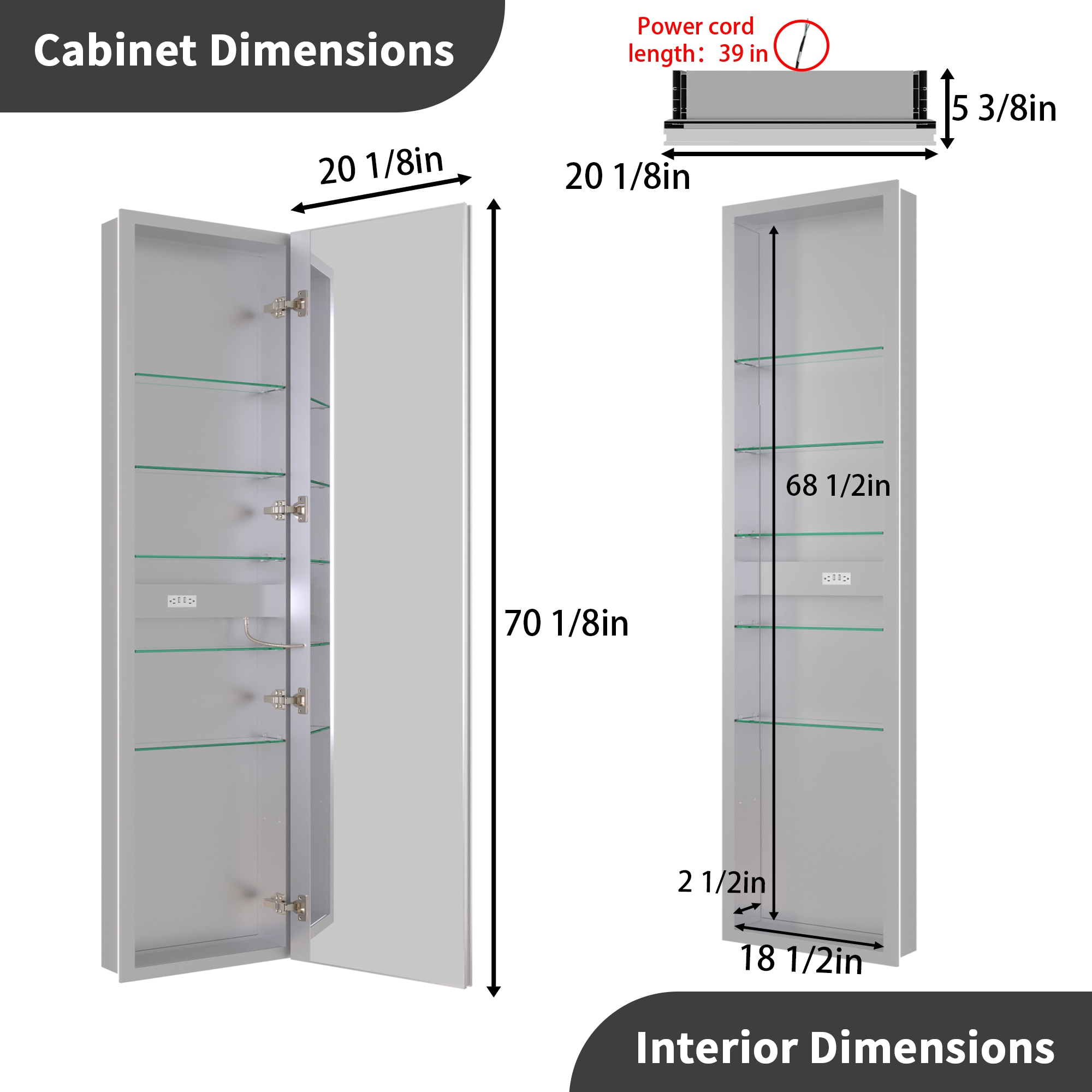 AAZJ JDEX-MC4832V5FX Bathroom-Medicine-Cabinets - View #9