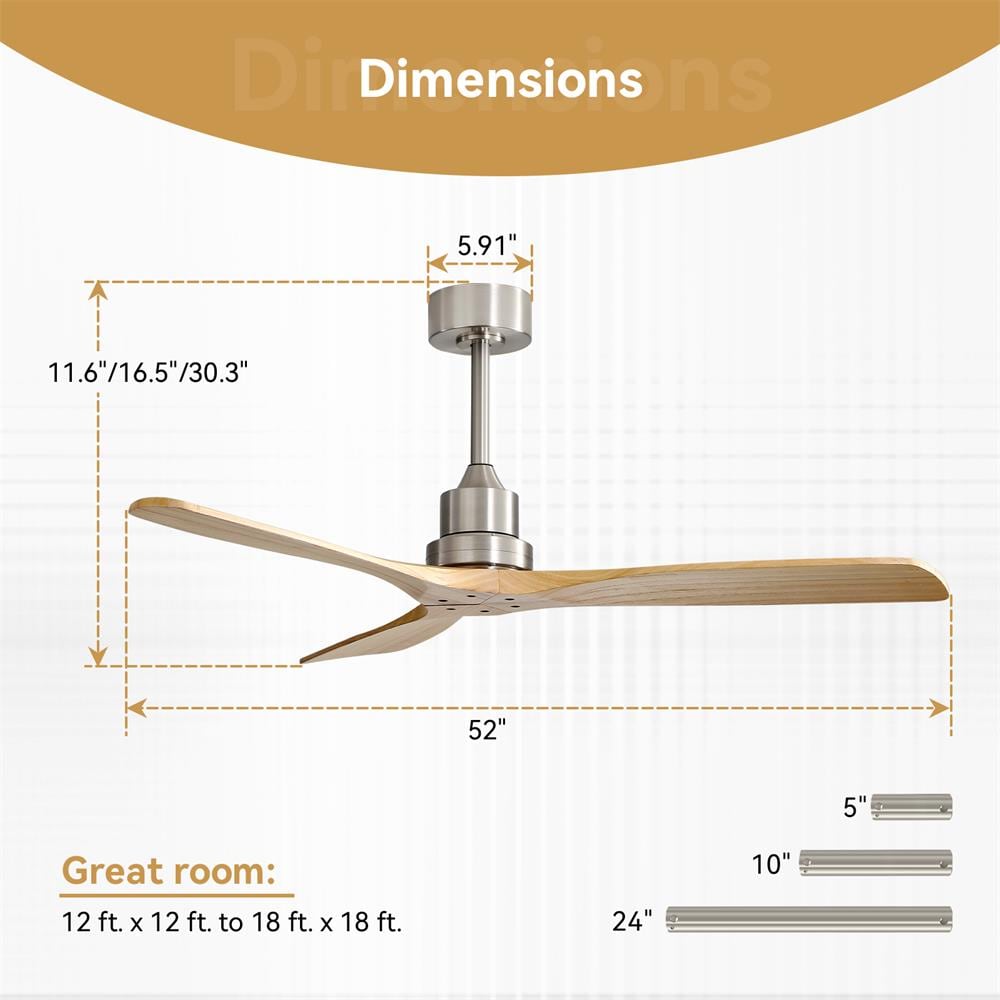 Sofucor LW-5247-BN-DC-WD Ceiling-Fans - View #7