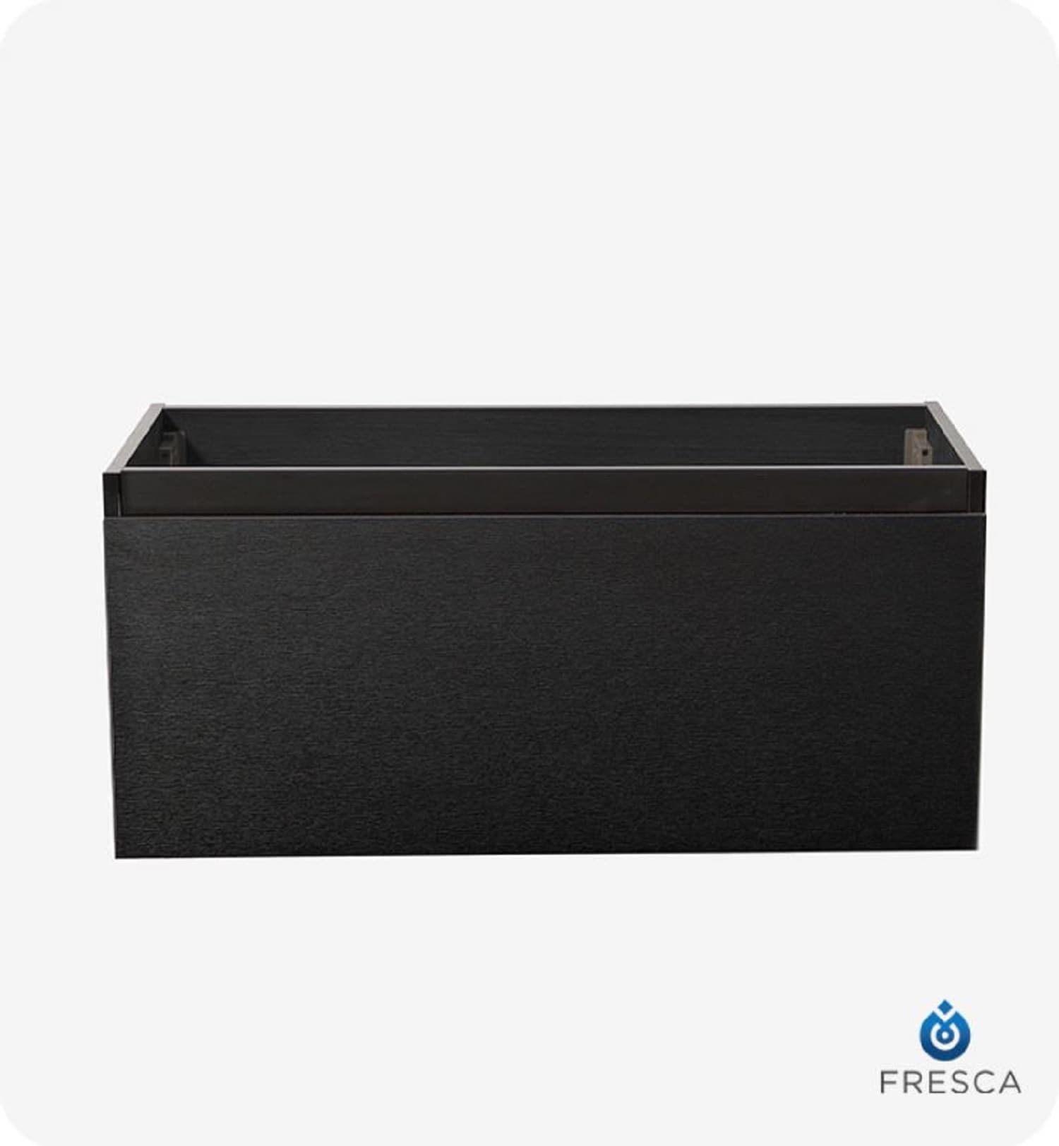 Mezzo 39" Black Engineered Wood Wall-Mount Bathroom Vanity