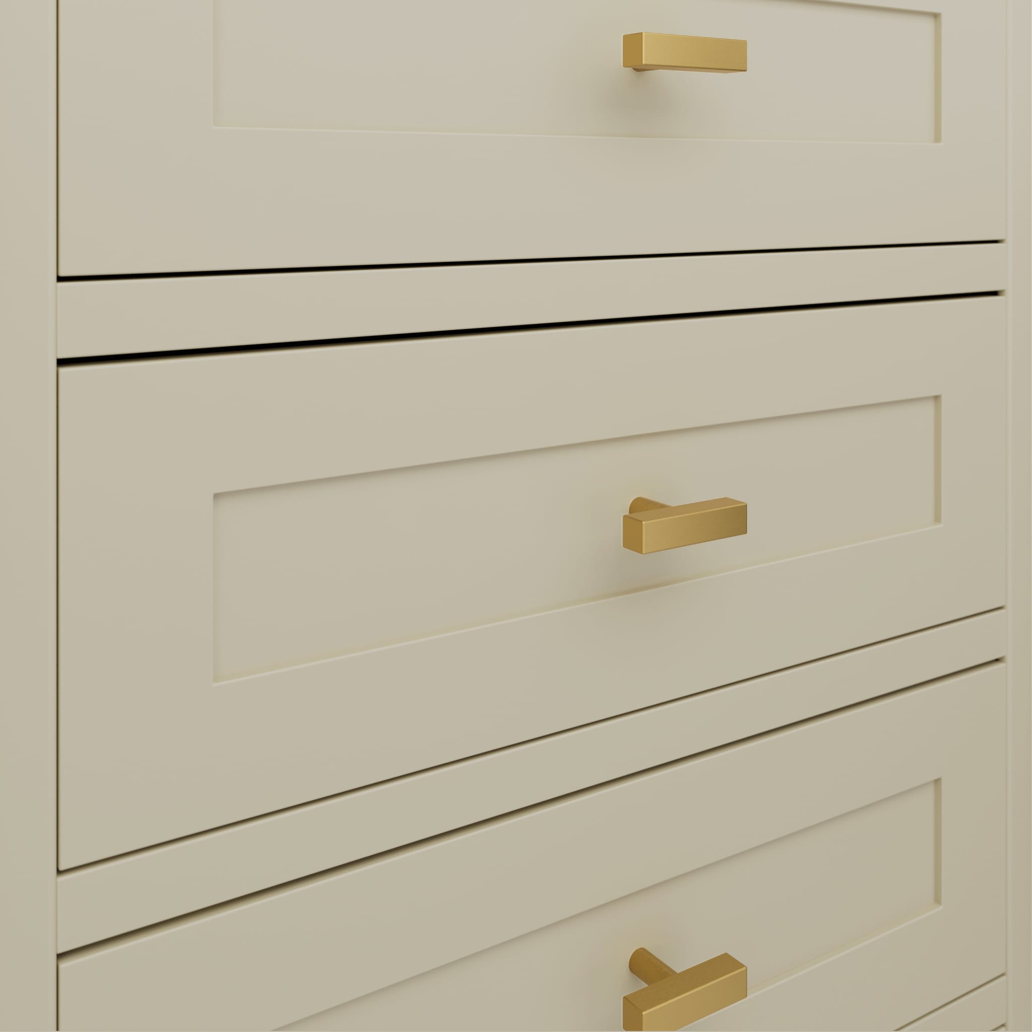 Hickory Hardware Heritage Designs Quad 1-3/8-in Brushed Brass Bar ...