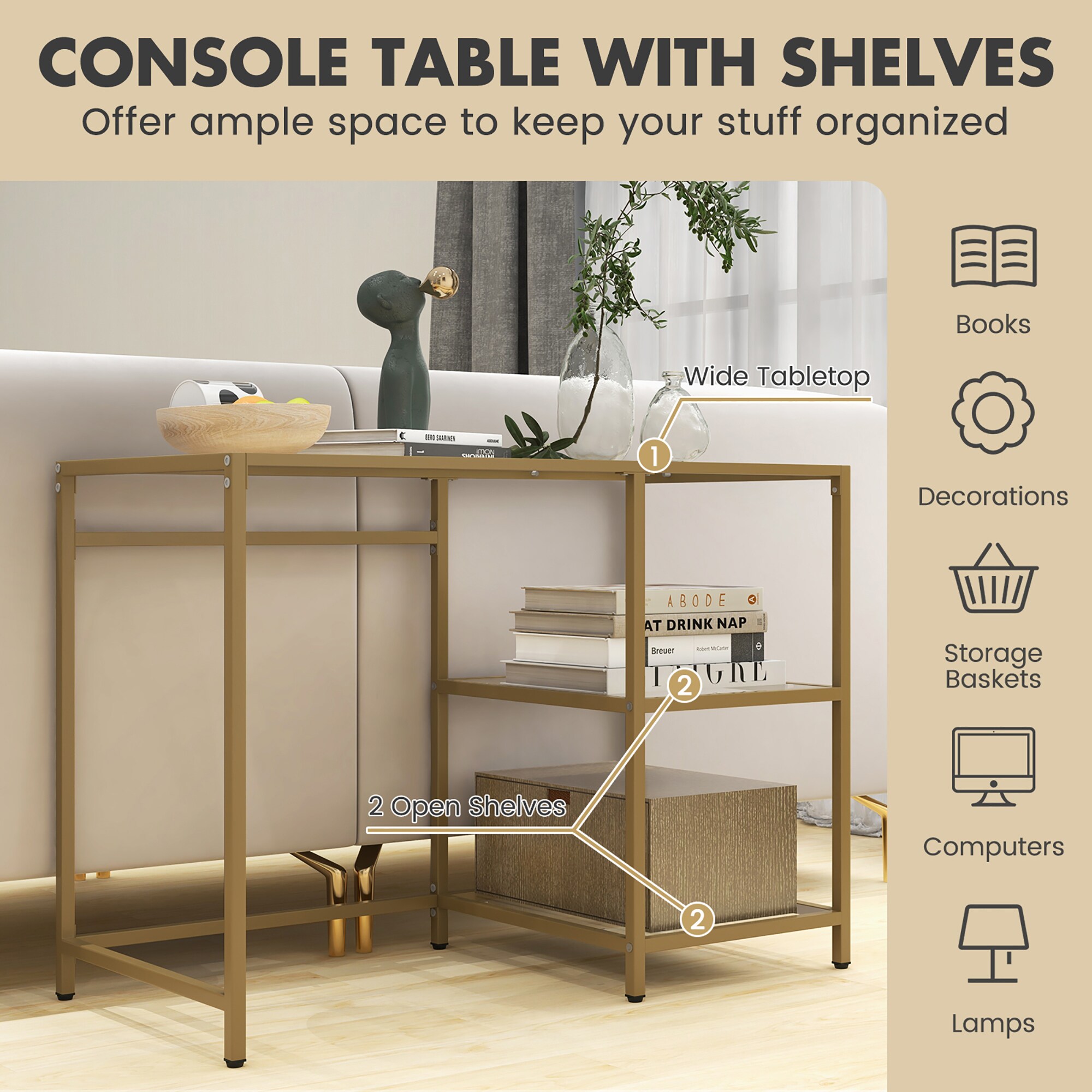 Goplus LWS00485 Console-Sofa-Tables - View #7