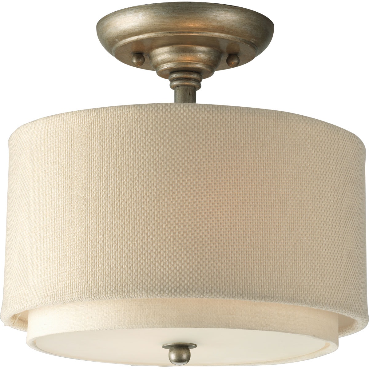 Progress Lighting P3886-134 Ashbury 2-Light 10-in Gray Semi Flush Mount Light