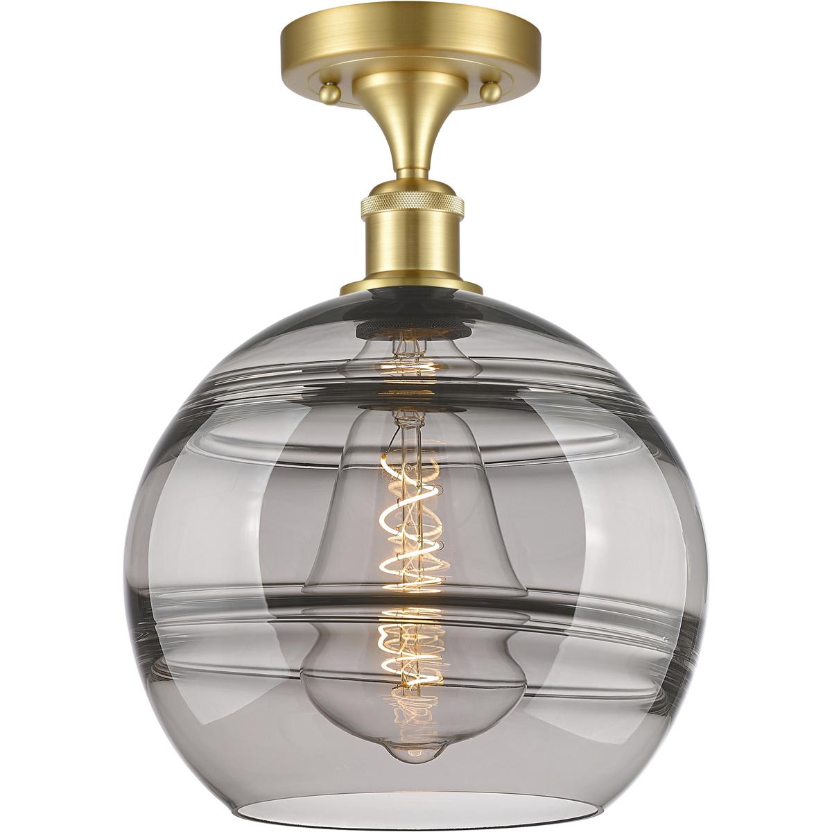 Innovations Lighting -  516-1C-SG-G556-10SM Ballston Rochester Semi-Flush Mount Satin Gold