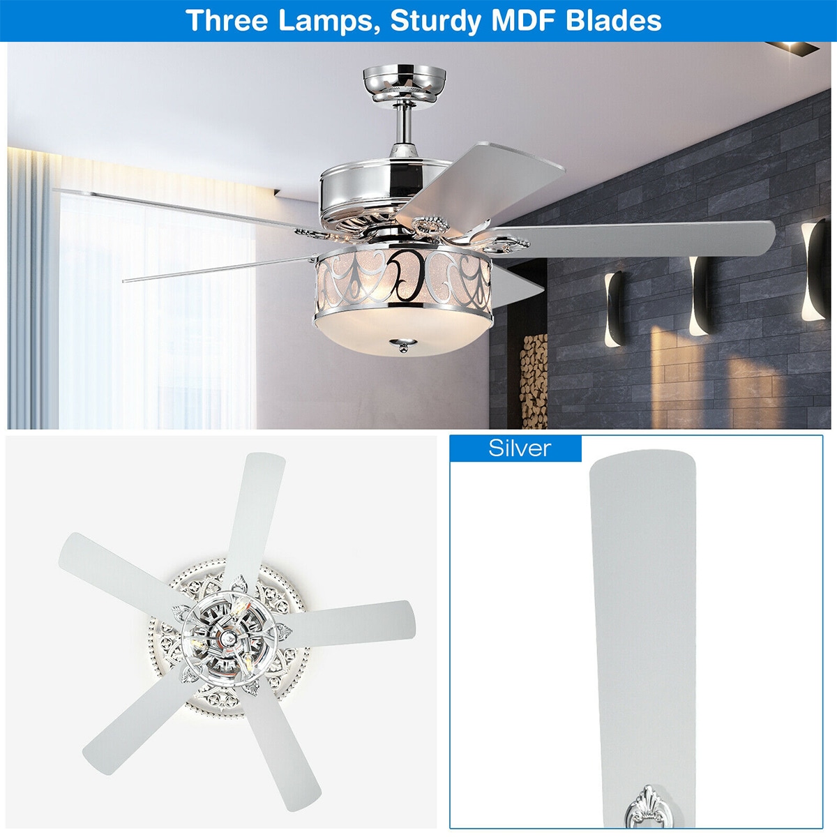WELLFOR DFJ10021US-SL Ceiling-Fans - View #5