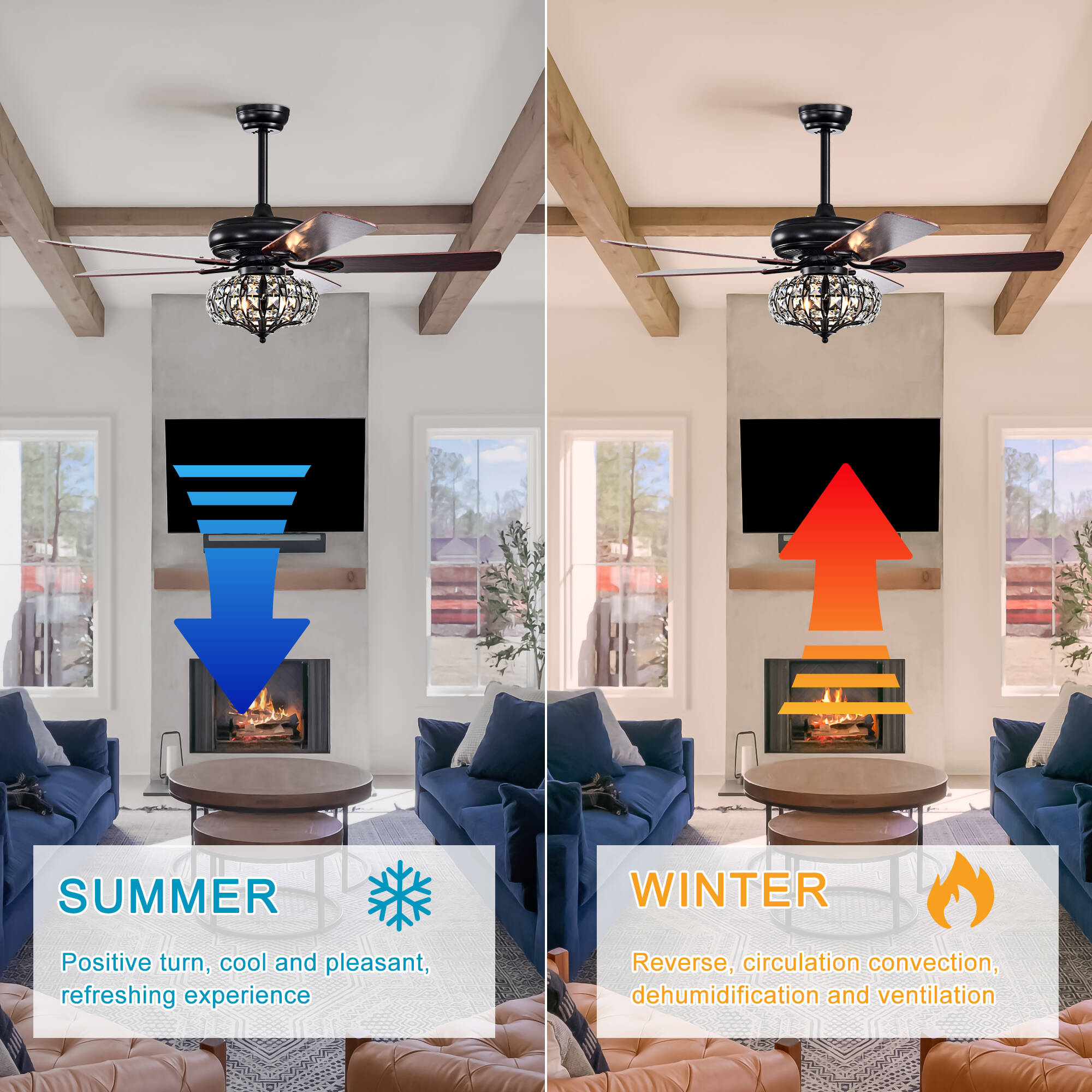 Oaks Decor BDHEMP192263 Ceiling-Fans - View #5