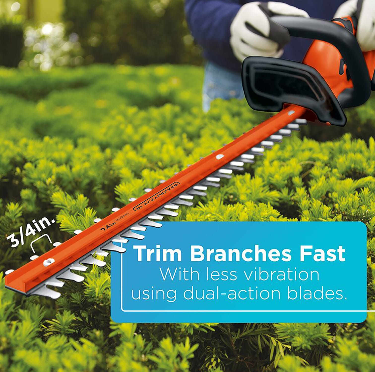 Black + Decker 40v Max Lithium 24 In. Hedge Trimmer - Bare Tool Only, Trimmers, Edgers & Blowers, Patio, Garden & Garage