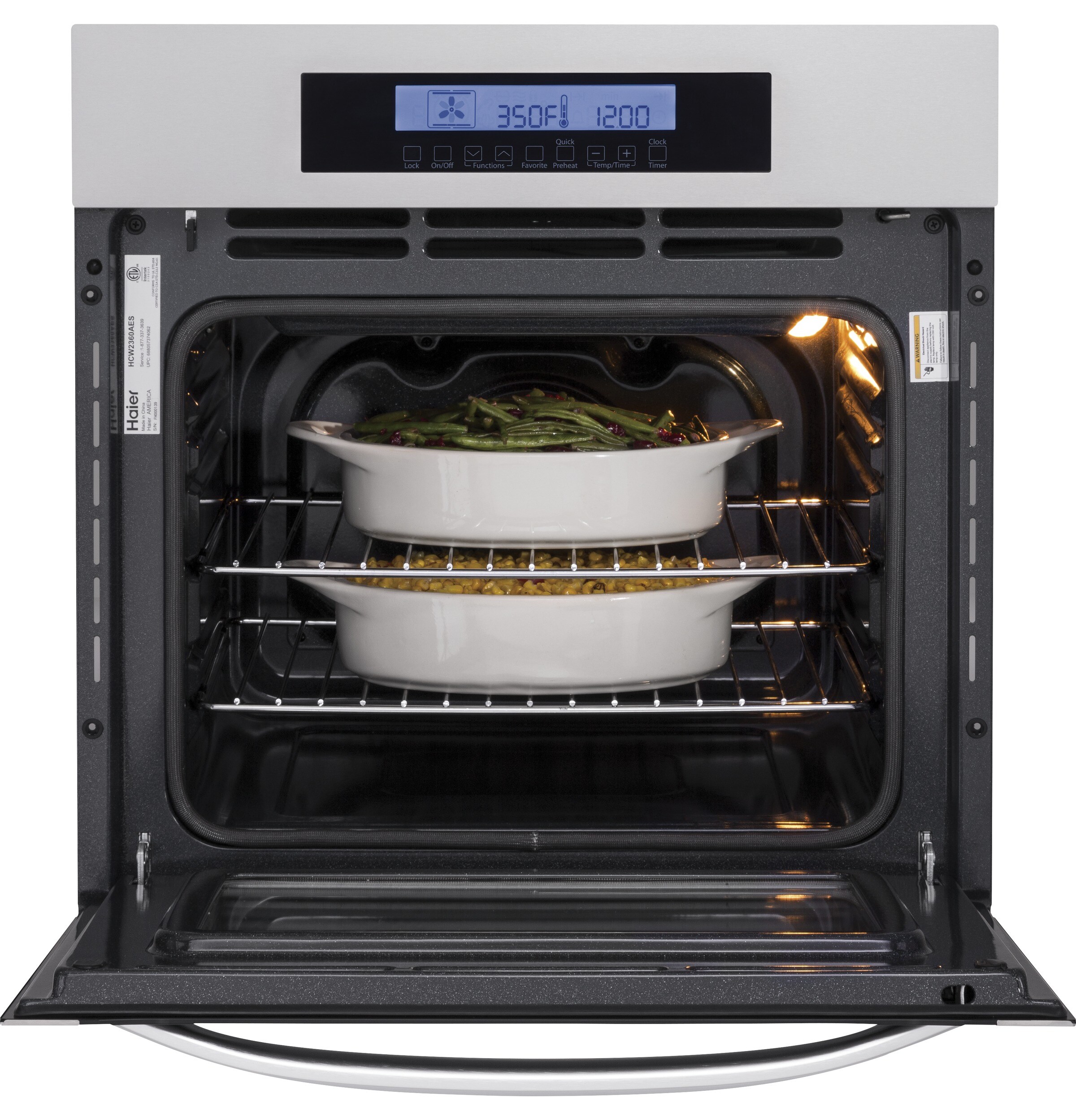 Haier 24-in Self-Cleaning Convection European Element Single Electric ...