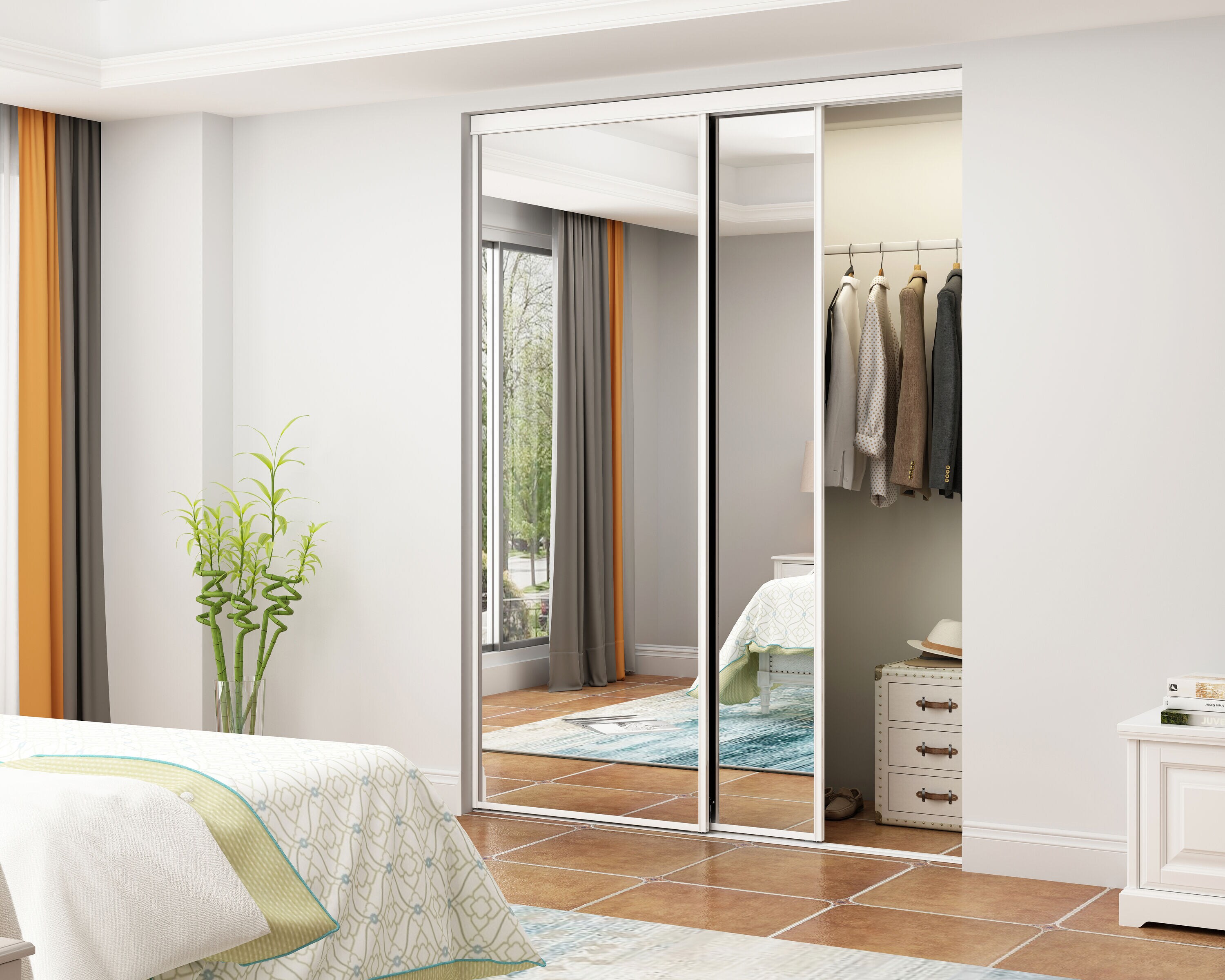 CALHOME MIRROR01-48X80 Bifold-Sliding-Closet-Doors - View #6