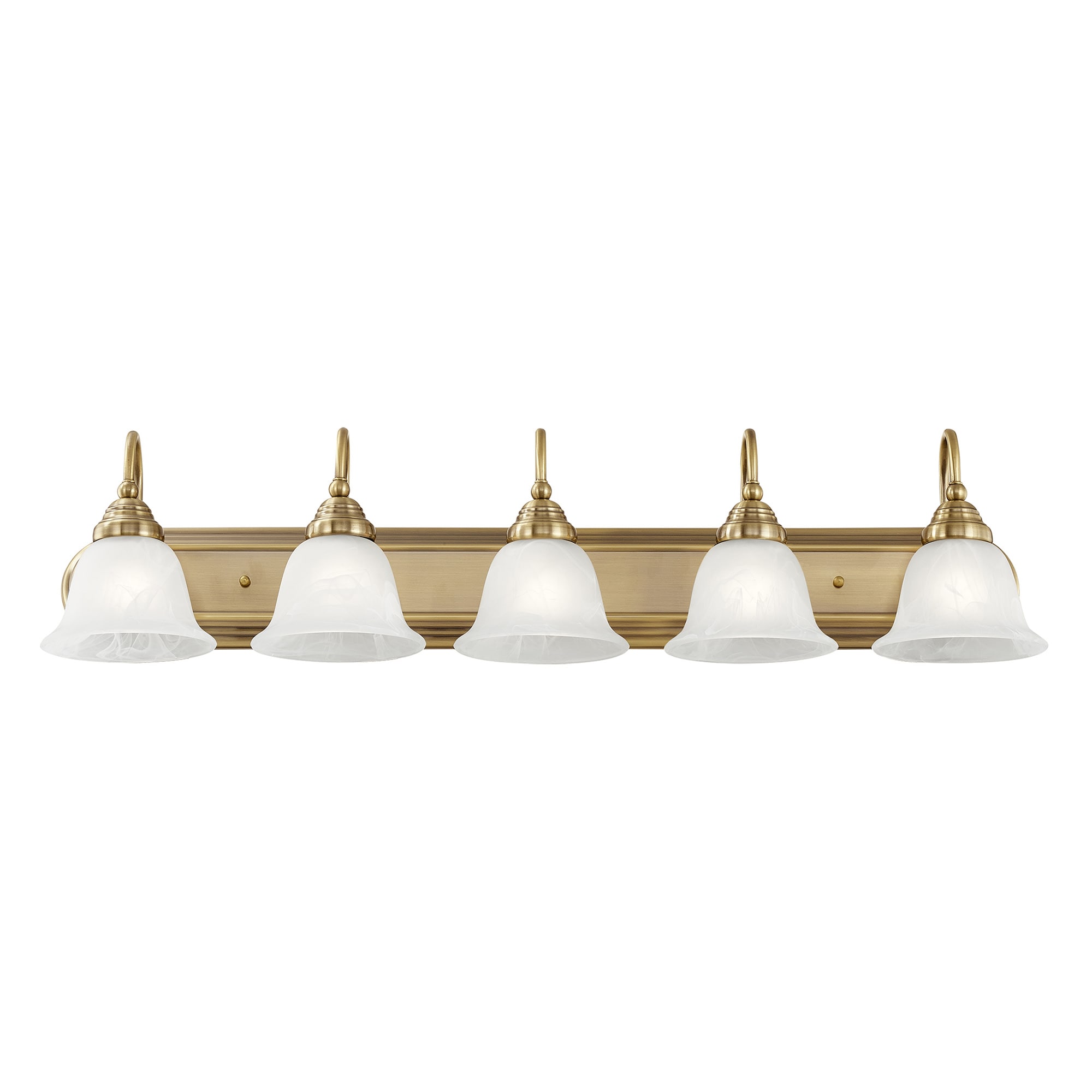 Livex Lighting 1005-01 Belmont 36-in 5 -Light Antique Brass Traditional Vanity light