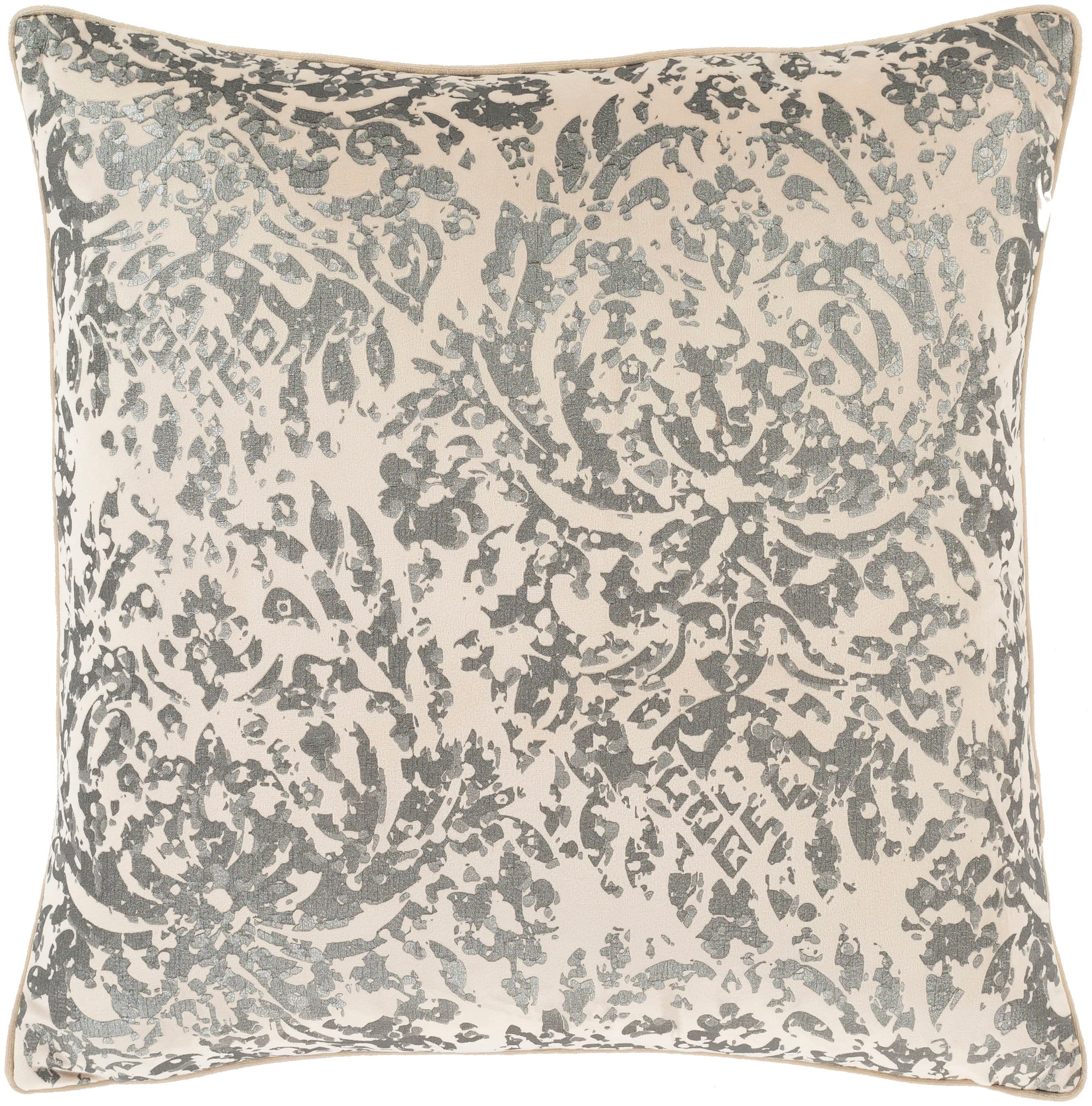 Surya CRI002-1818P Carrisa 18-in x 18-in Cream Indoor Decorative Pillow