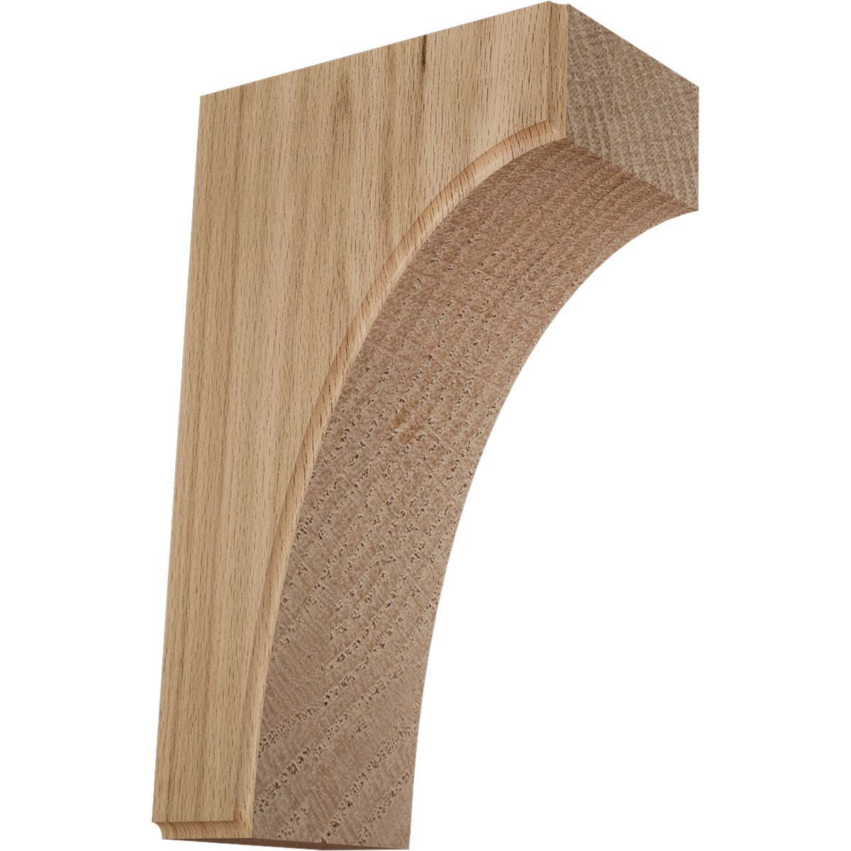 Ekena Millwork BKTW04X08X10CVRO Clarksville 3-1/2-in x 8-in x 10-in Red oak Brown Wood Standard bracket
