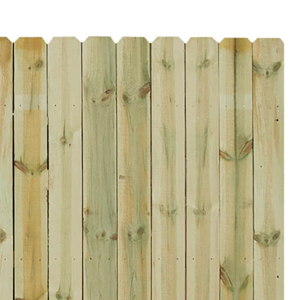 Severe Weather 6-ft x 8-ft Pressure Treated Pine Dog Ear Privacy Stockade  Fence Panel in the Wood Fence Panels department at