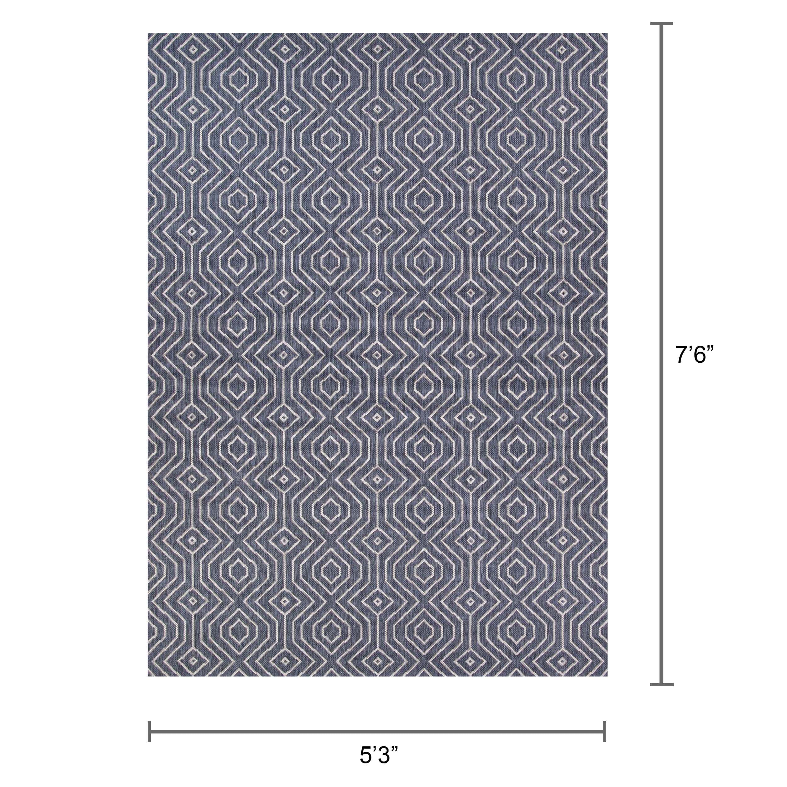 Afuera Ivory Synthetic 2' x 11' Modern Flat Woven Runner Rug
