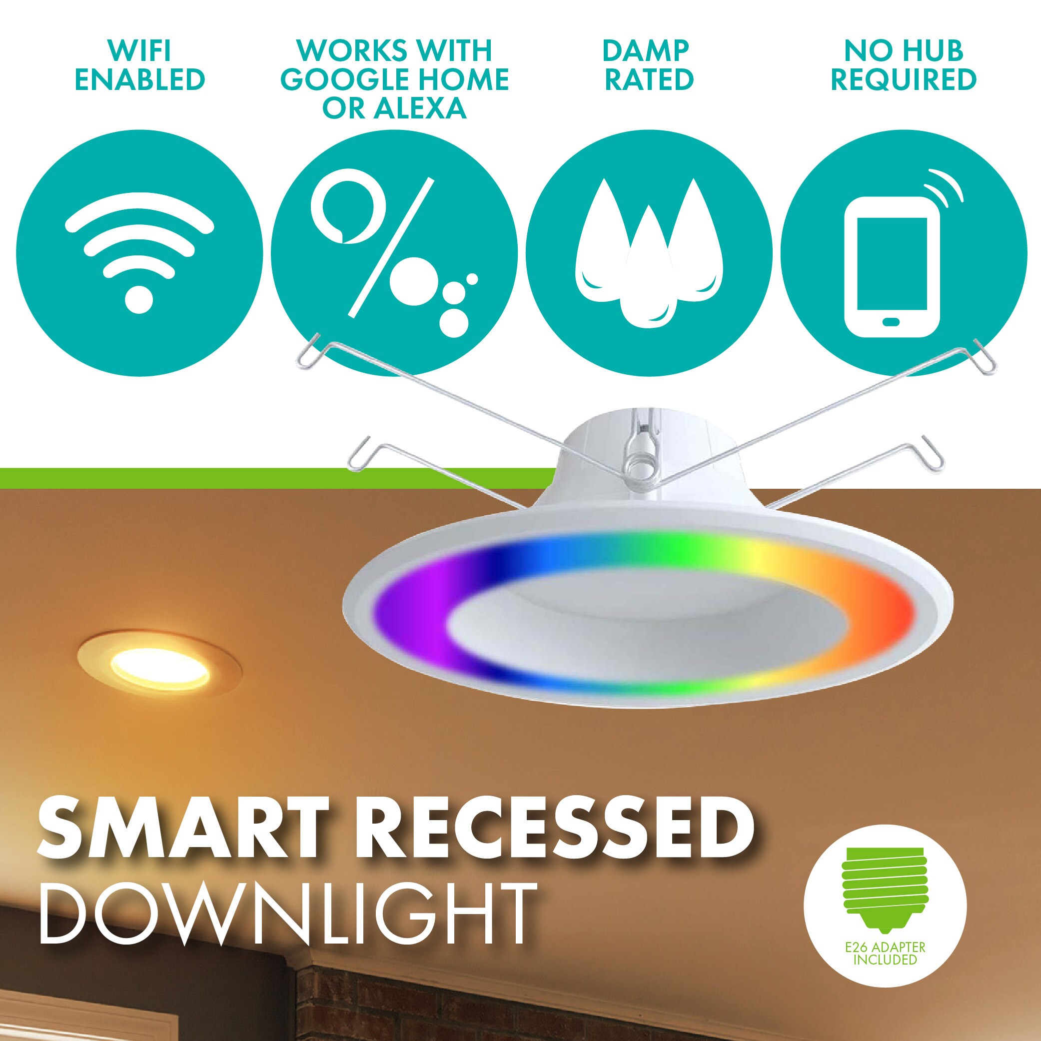 Simply Conserve PLT-L12DL56-CCT-RGB- Led-Retrofit-Downlight - View #3