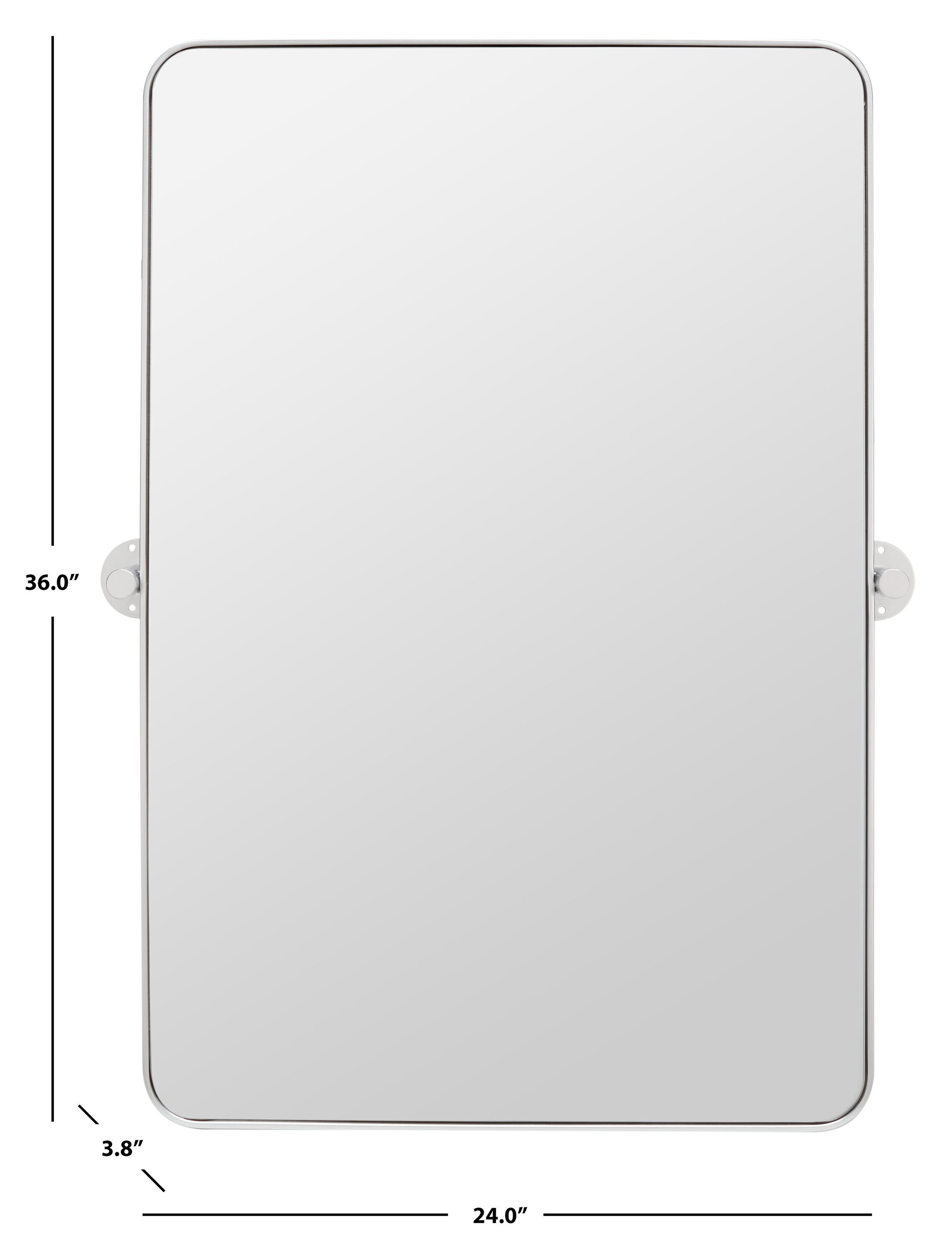 Delinah 24" x 36" Silver Rectangular Wall Mirror