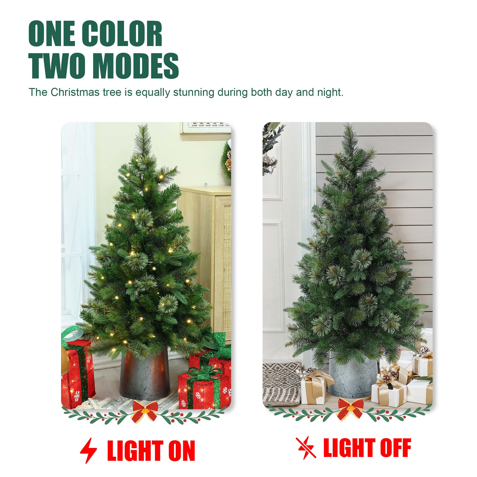 LuxenHome WHAP1787 Artificial-Christmas-Trees - View #13