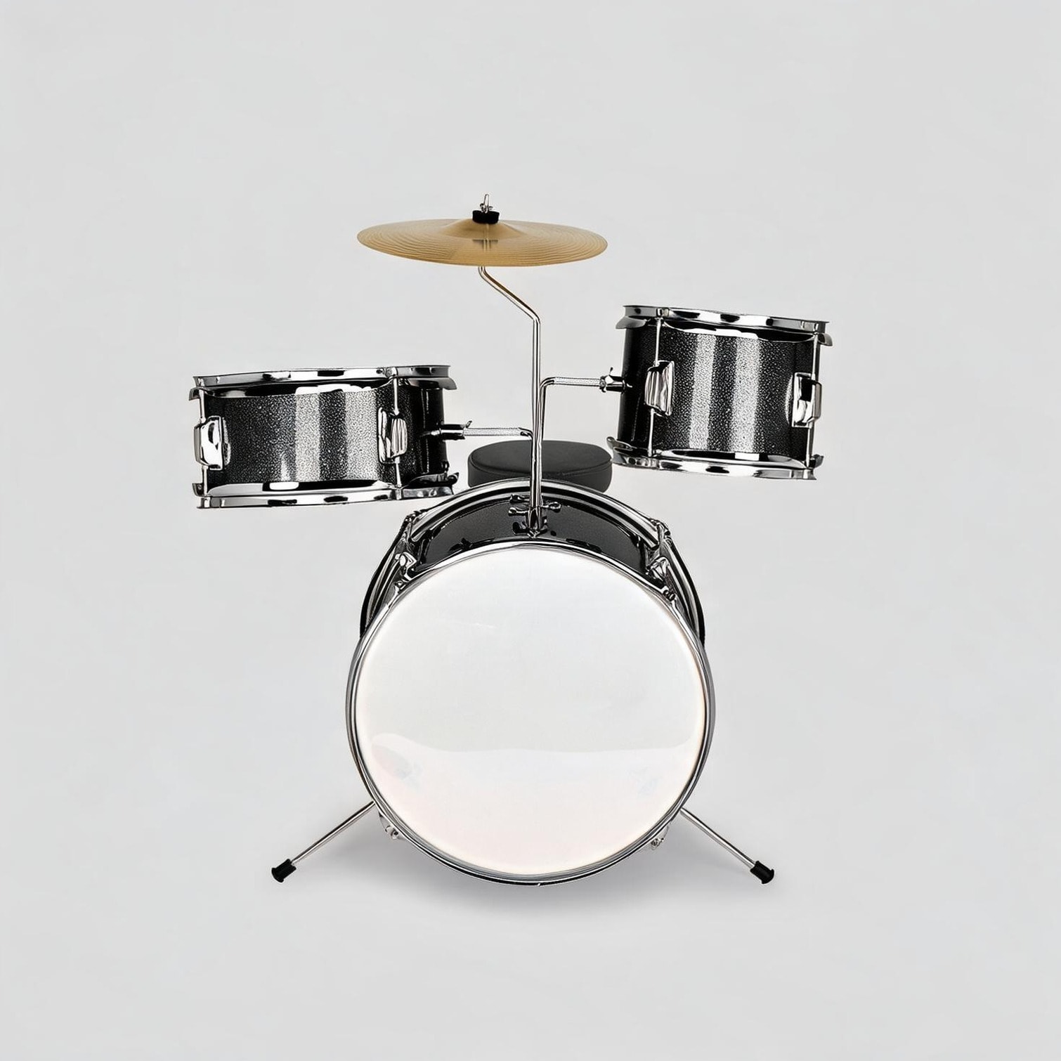 BBabe Black-Toned Music and Art Musical featuring Space-Saving Design with 3-Piece 14 x 10 in