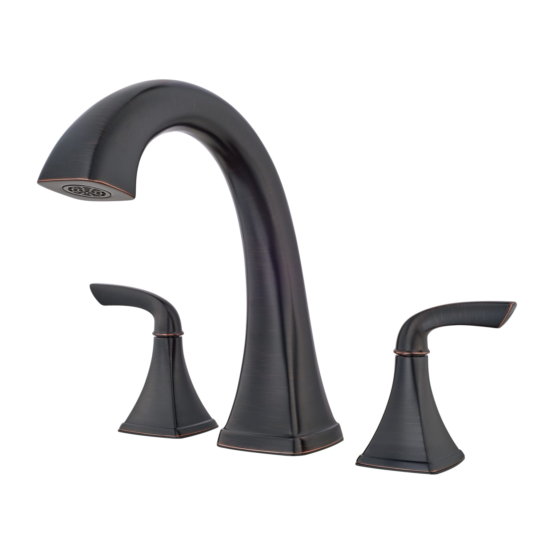 Pfister Bronson Tuscan Bronze 2 Handle Deck Mount Roman High Arc Bathtub Faucet In The Bathtub 8454