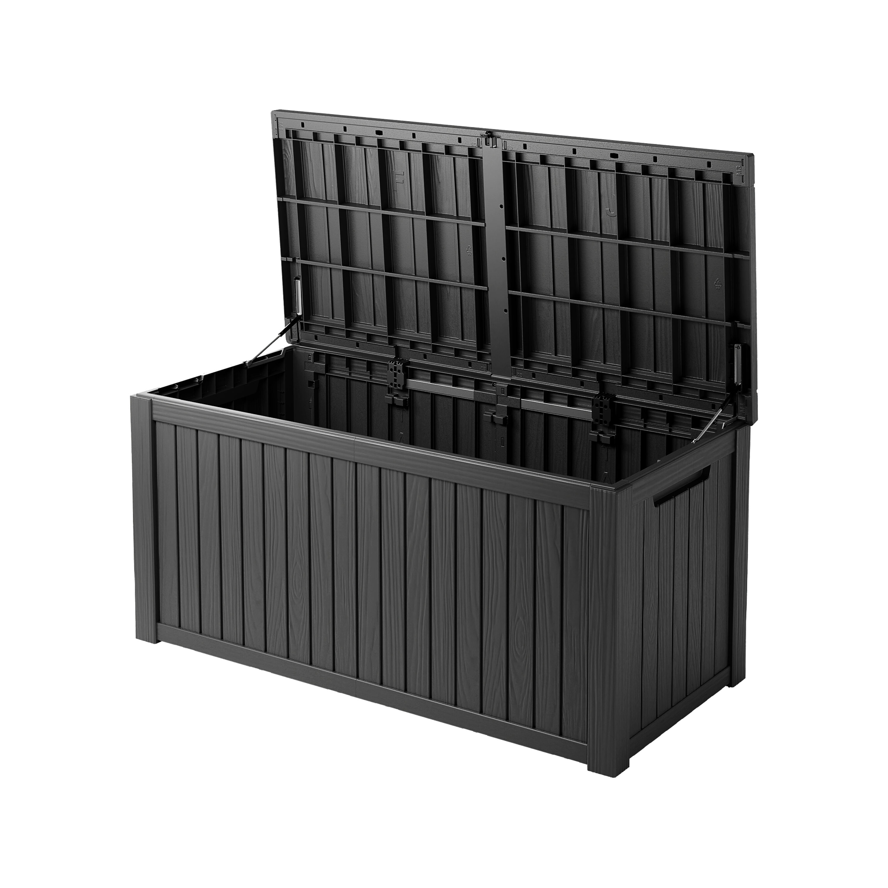 Decksplore BSBD180G0BK1 61-in L x 28.4-in 180-Gallon Black Plastic Deck Box