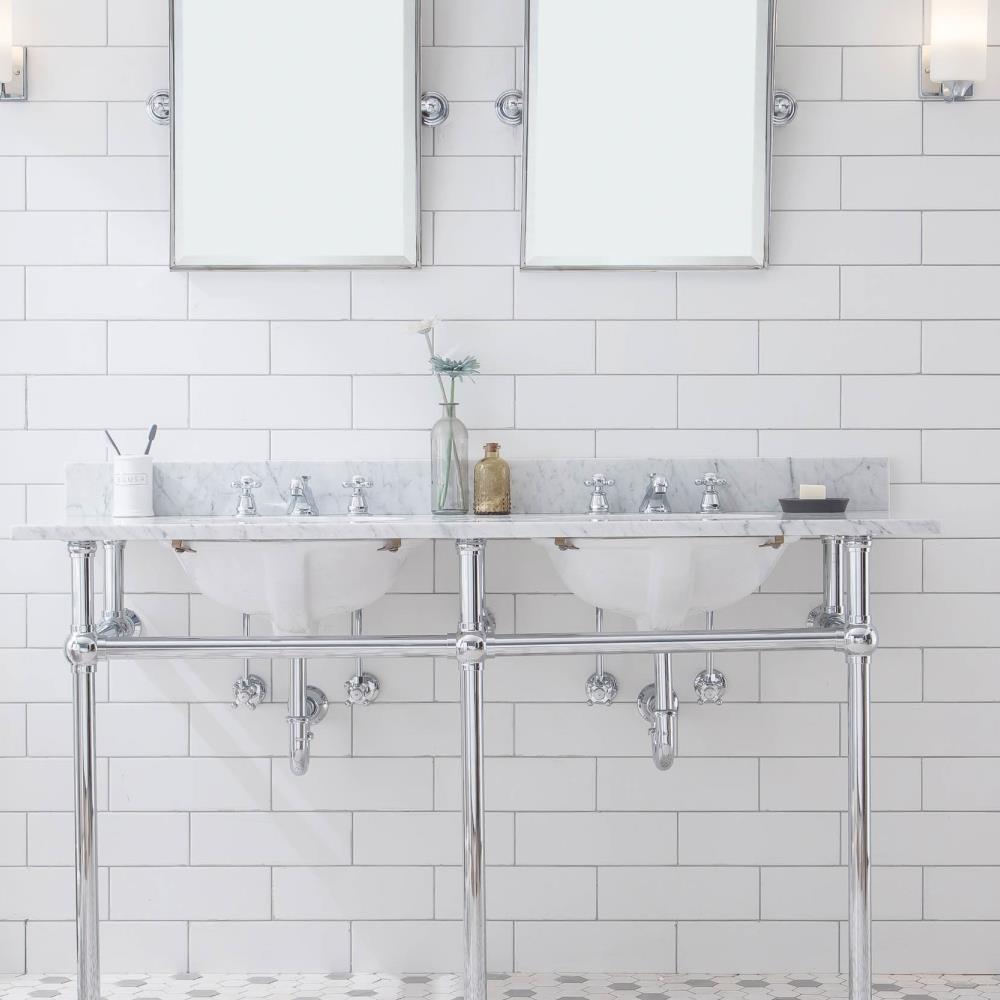 Water Creation WTRCRT1953 60 in. Embassy Wide Double Wash Stand Only in Chrome