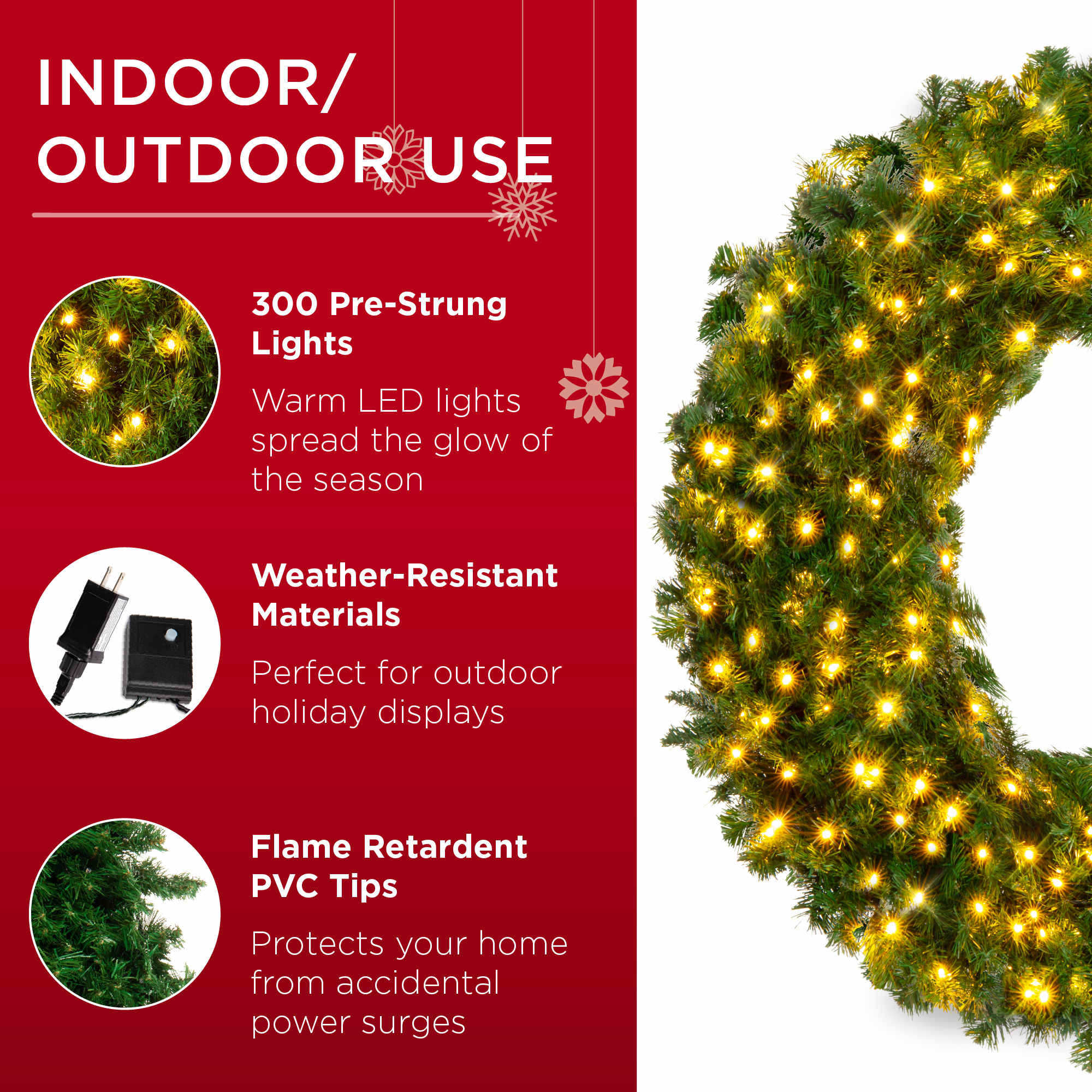 Best Choice Products SKY5983 Artificial-Christmas-Wreaths - View #4