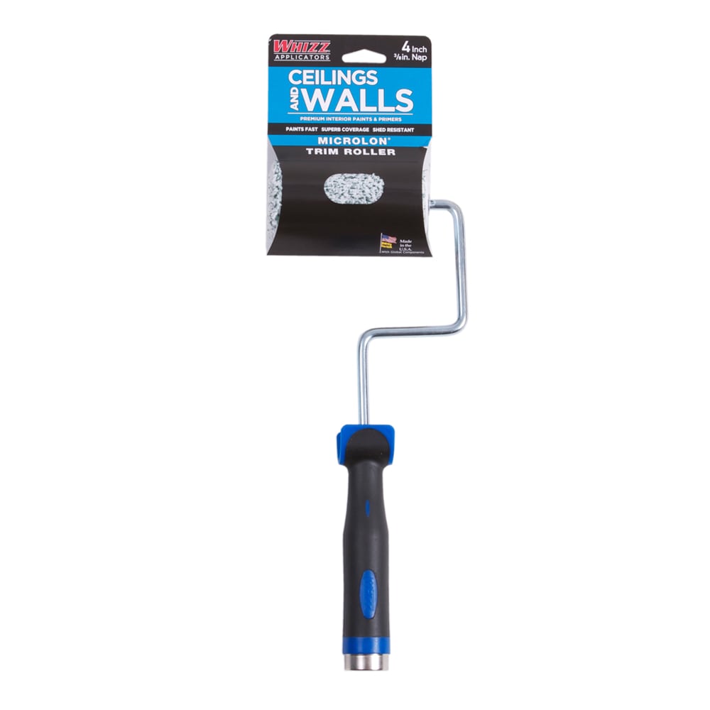 WHIZZ 4-in x 3/8-in MICROLON and Walls Synthetic Blend Paint Roller in the Mini Paint Rollers department