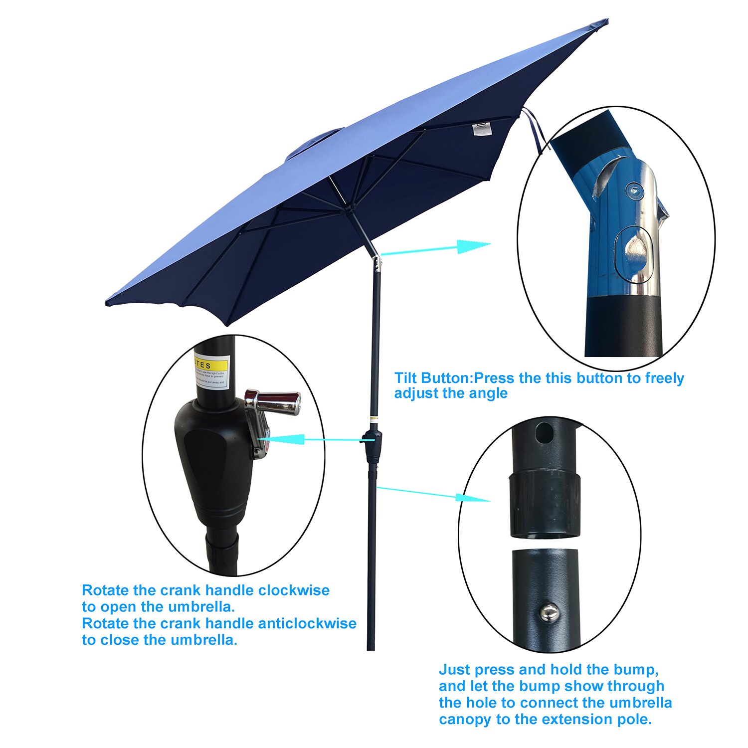 SINOFURN SYA810077RD Umbrellas-2 - View #2
