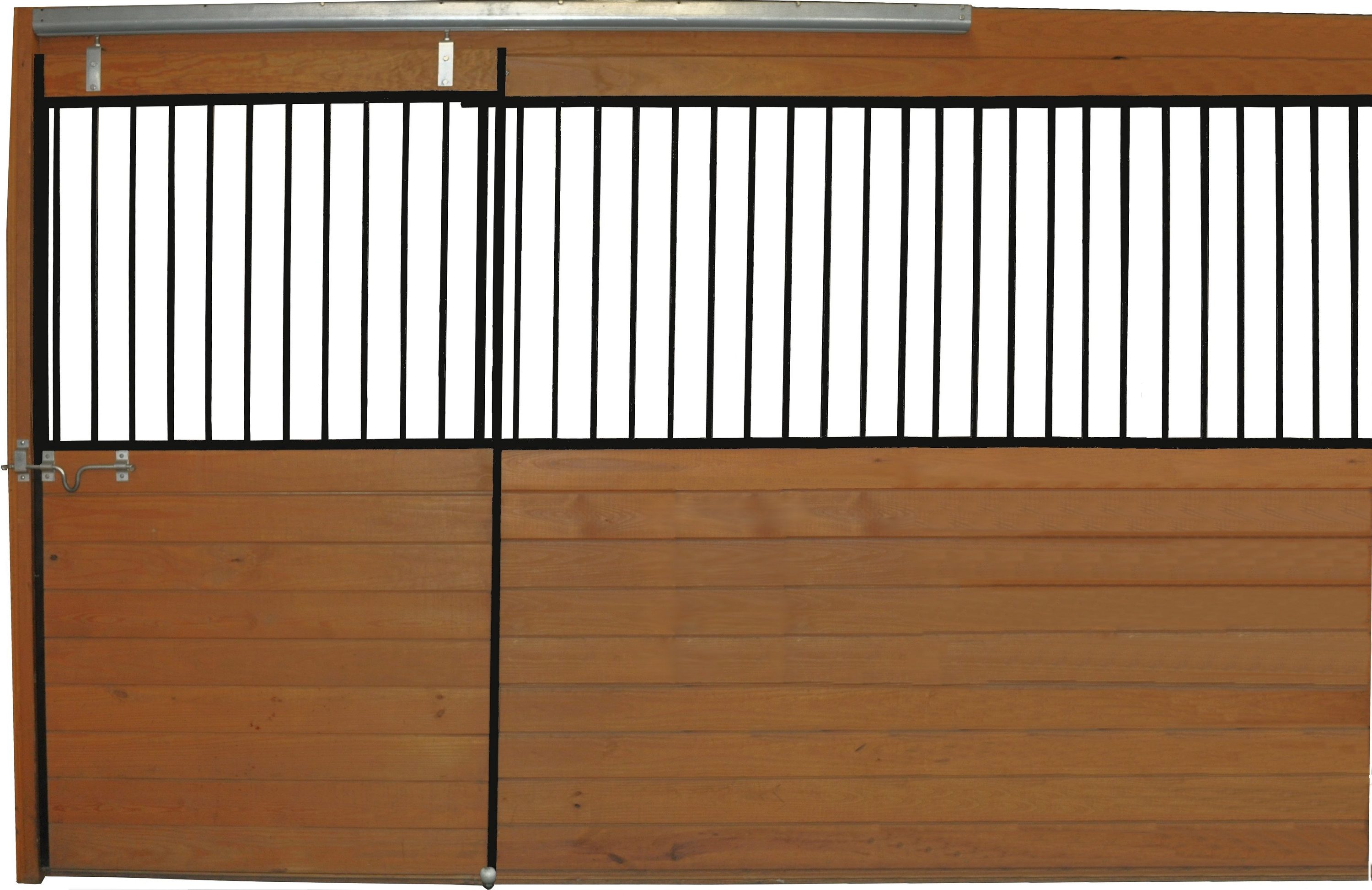 Country Manufacturing 12-ft x 7-ft Steel Fixed Front Door Horse Stall ...