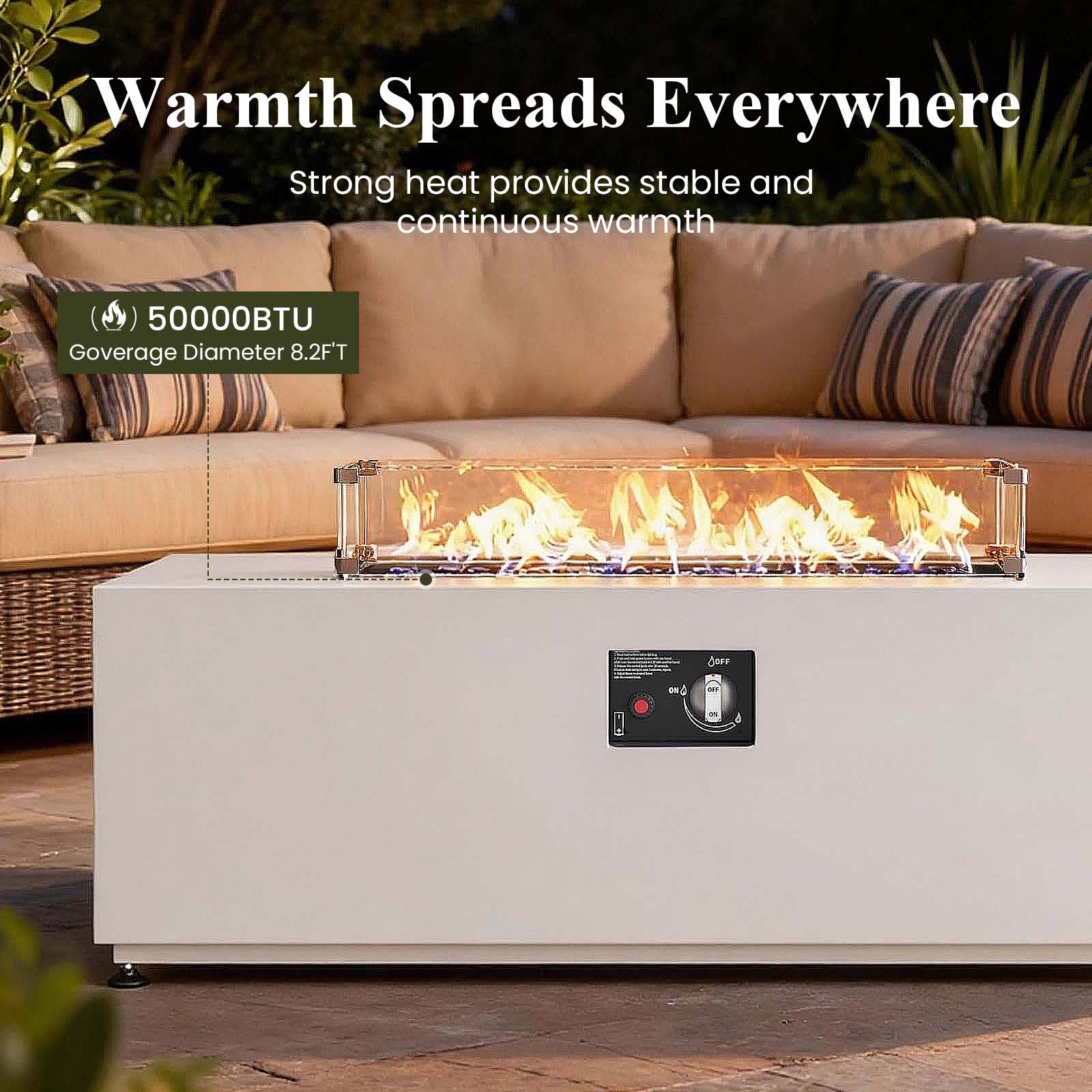 LayinSun CJ-FP-WH Outdoor-Gas-Firepits - View #4