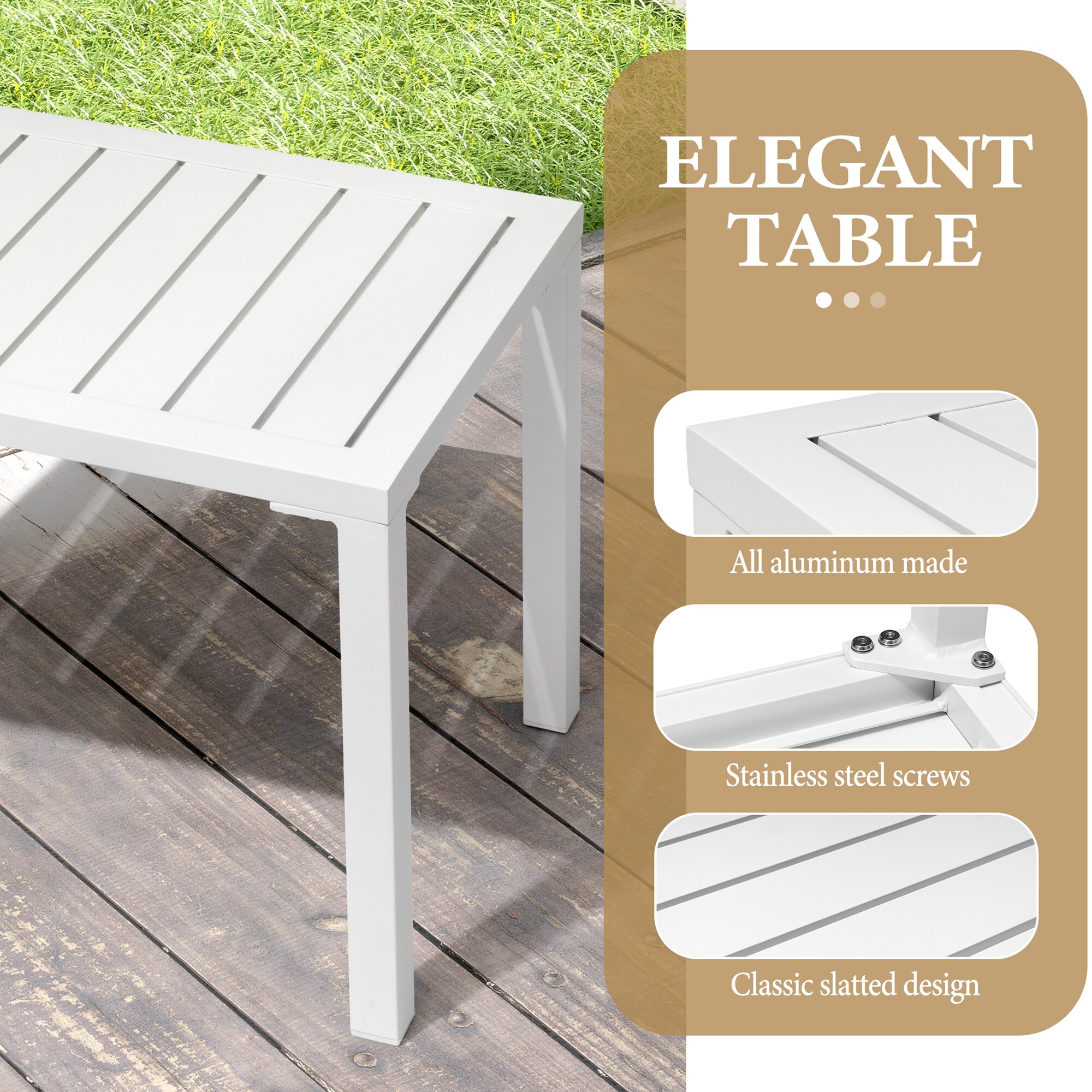 Crestlive Products CL-TB038WHT Patio-Tables - View #6