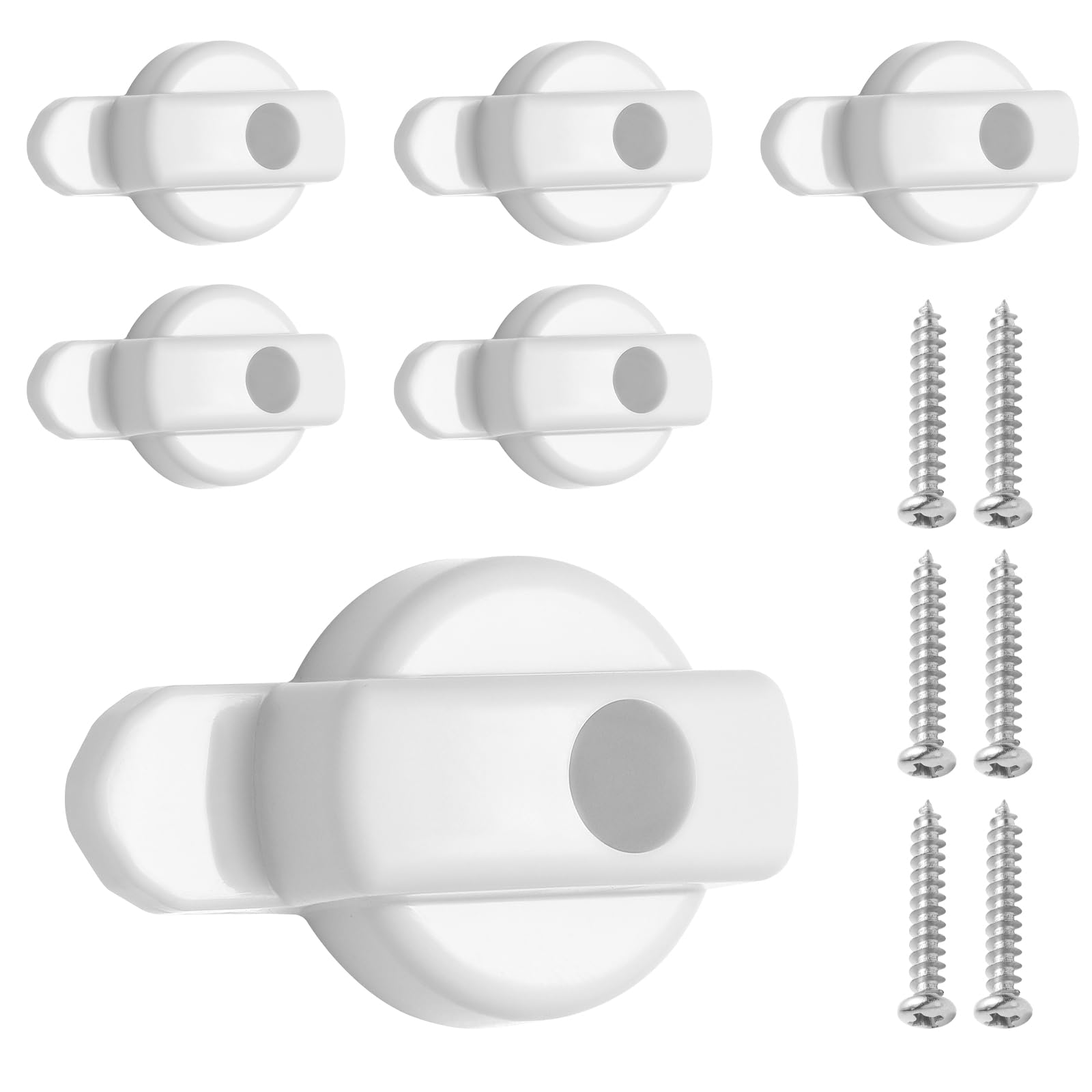 Oyezvary  6 Pack Screen Door Latch Replacement Compatible with Andersen Sliding Door Lock Fits Andersen French Wood Hinged Screen Doors Patio