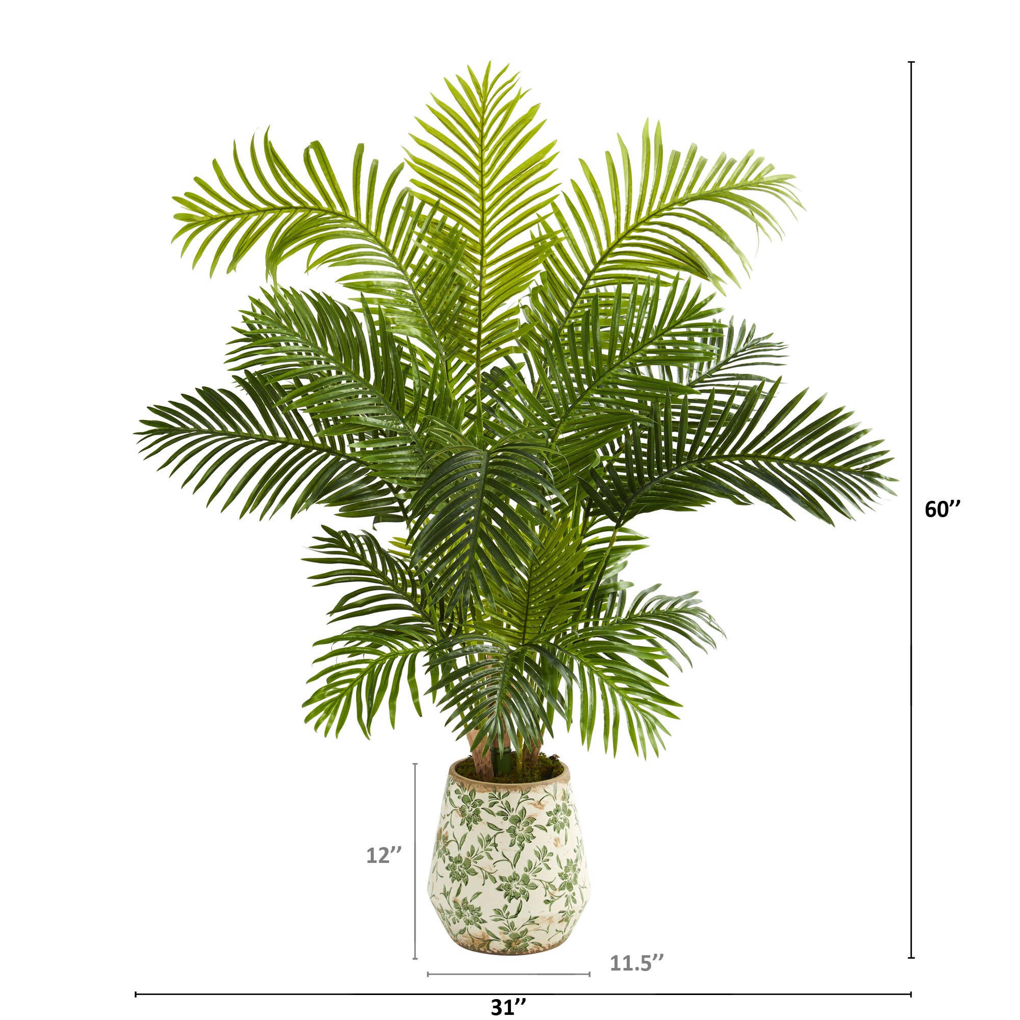 Nearly Natural 60 In Green Indoor Silk Artificial Tree At Lowes Com   41873630 